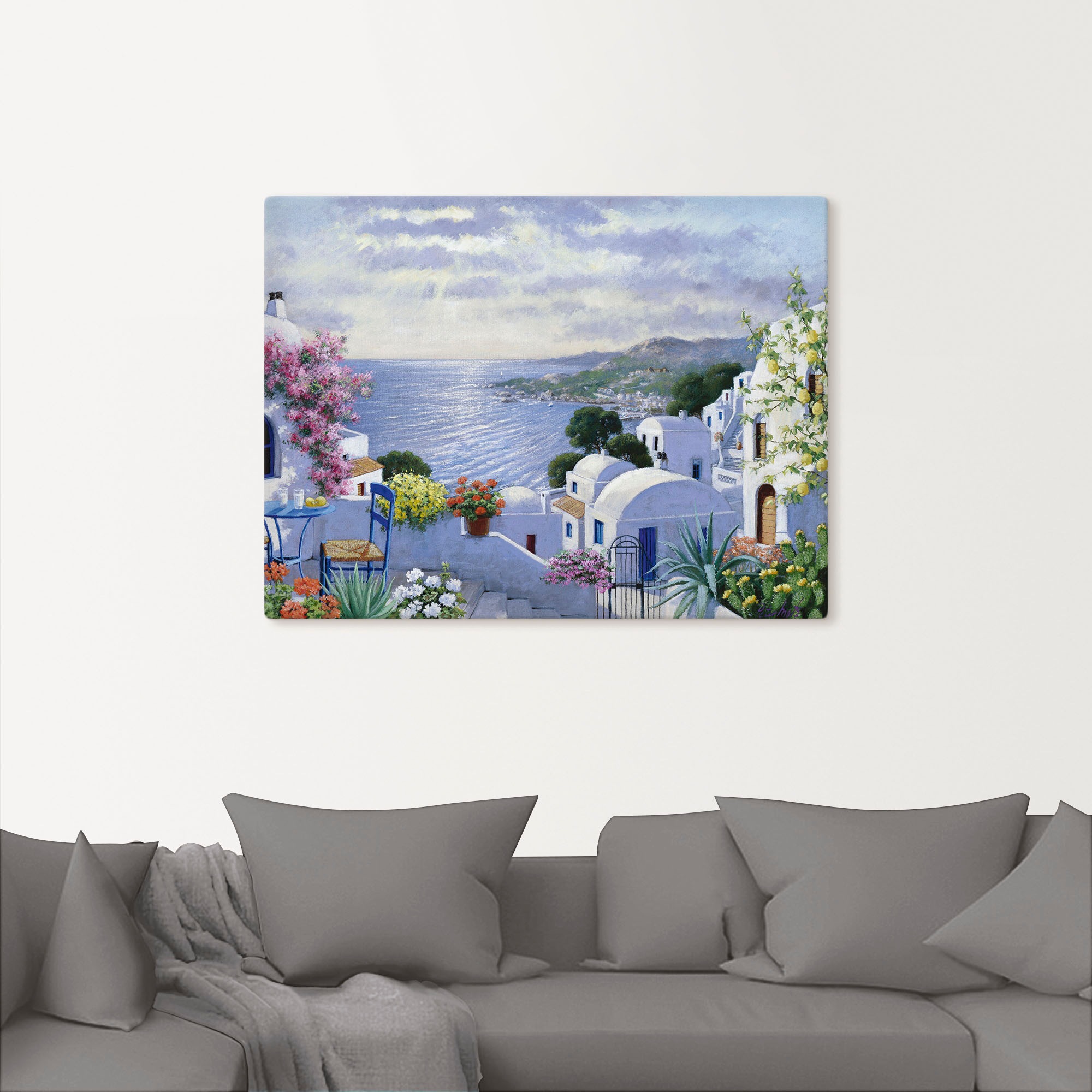 Artland Wandbild "Funkelndes Griechenland" Gewässer 1 Stk. tlg. als Leinwan günstig online kaufen