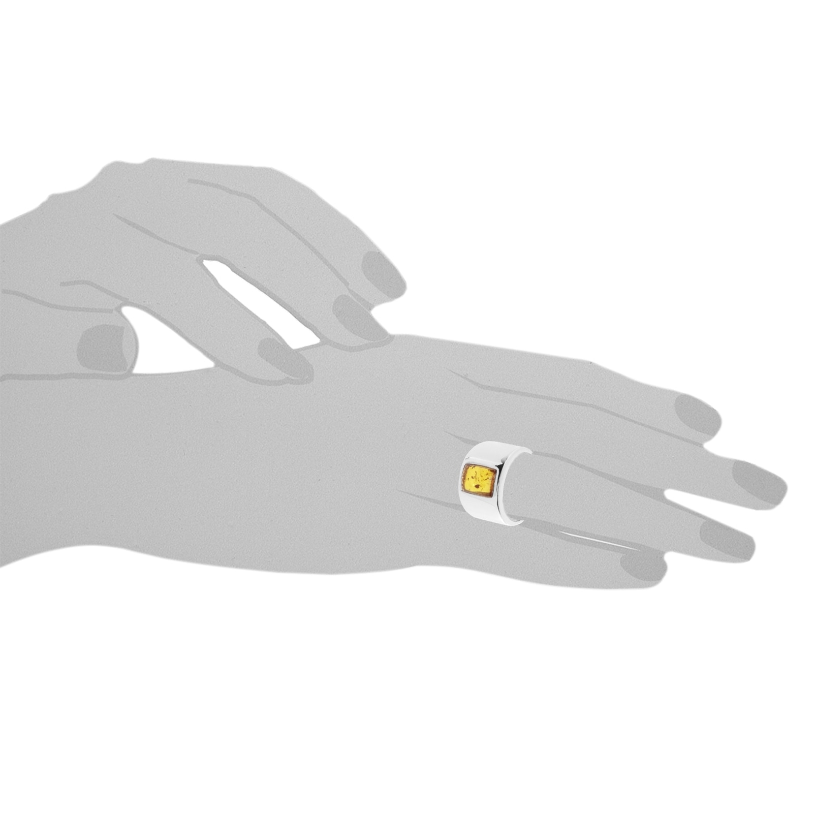 OSTSEE-SCHMUCK Fingerring »- Feikje - Silber 925/000 - Bernstein«