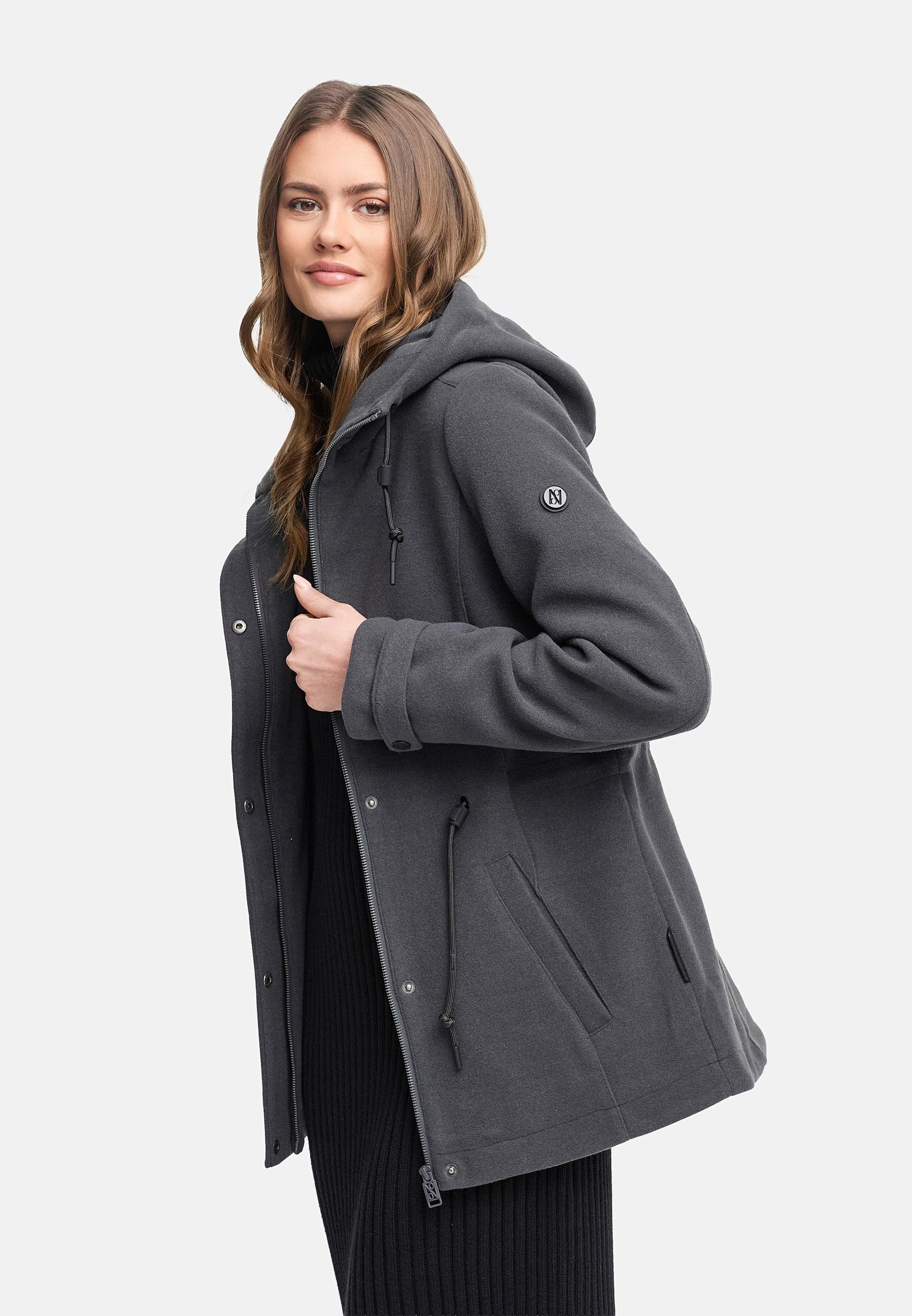 Navahoo Kurzmantel "Lächelstern 14" Lange Damen Übergangsjacke in Wollmante günstig online kaufen