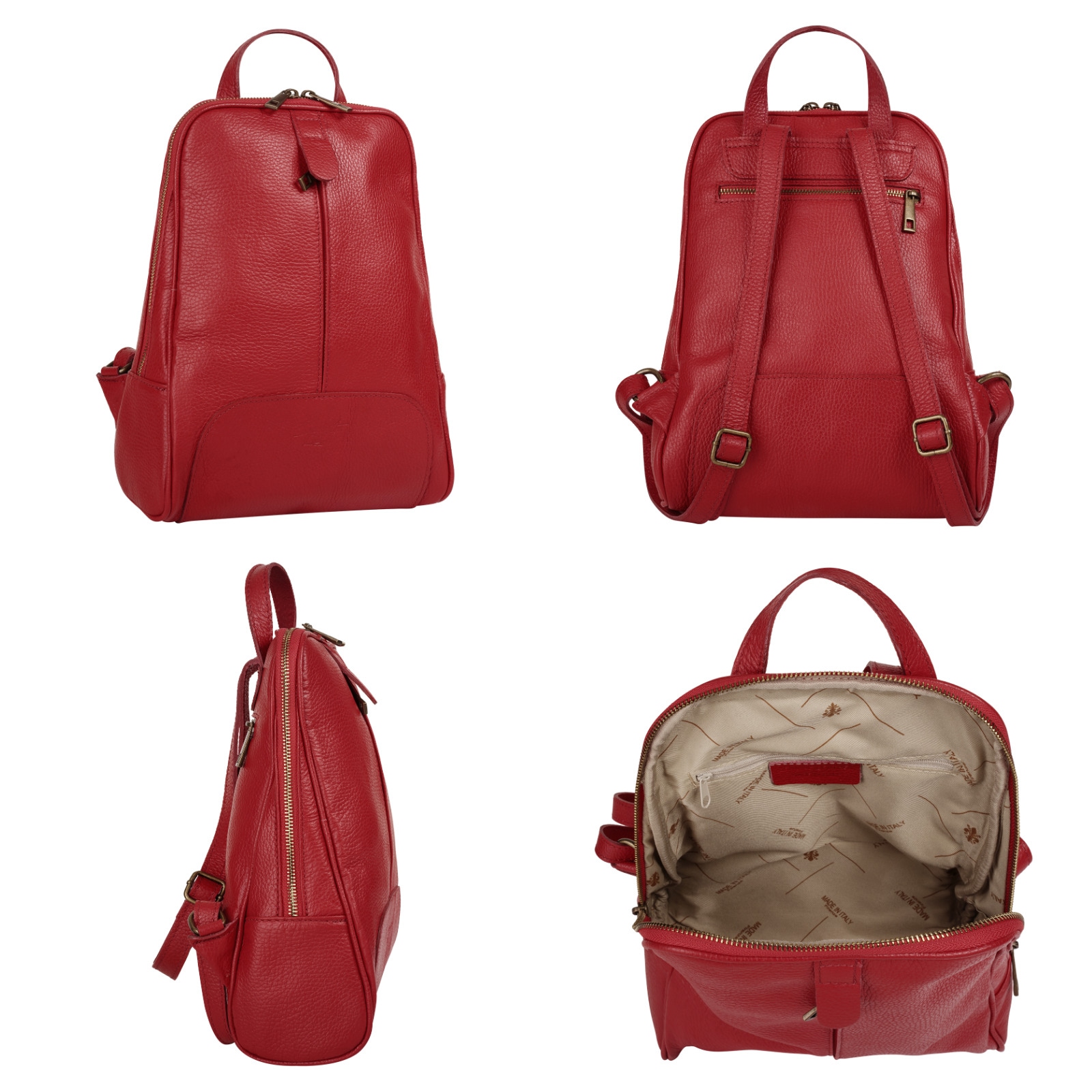 Samantha Look Cityrucksack, echt Leder, Made in Italy