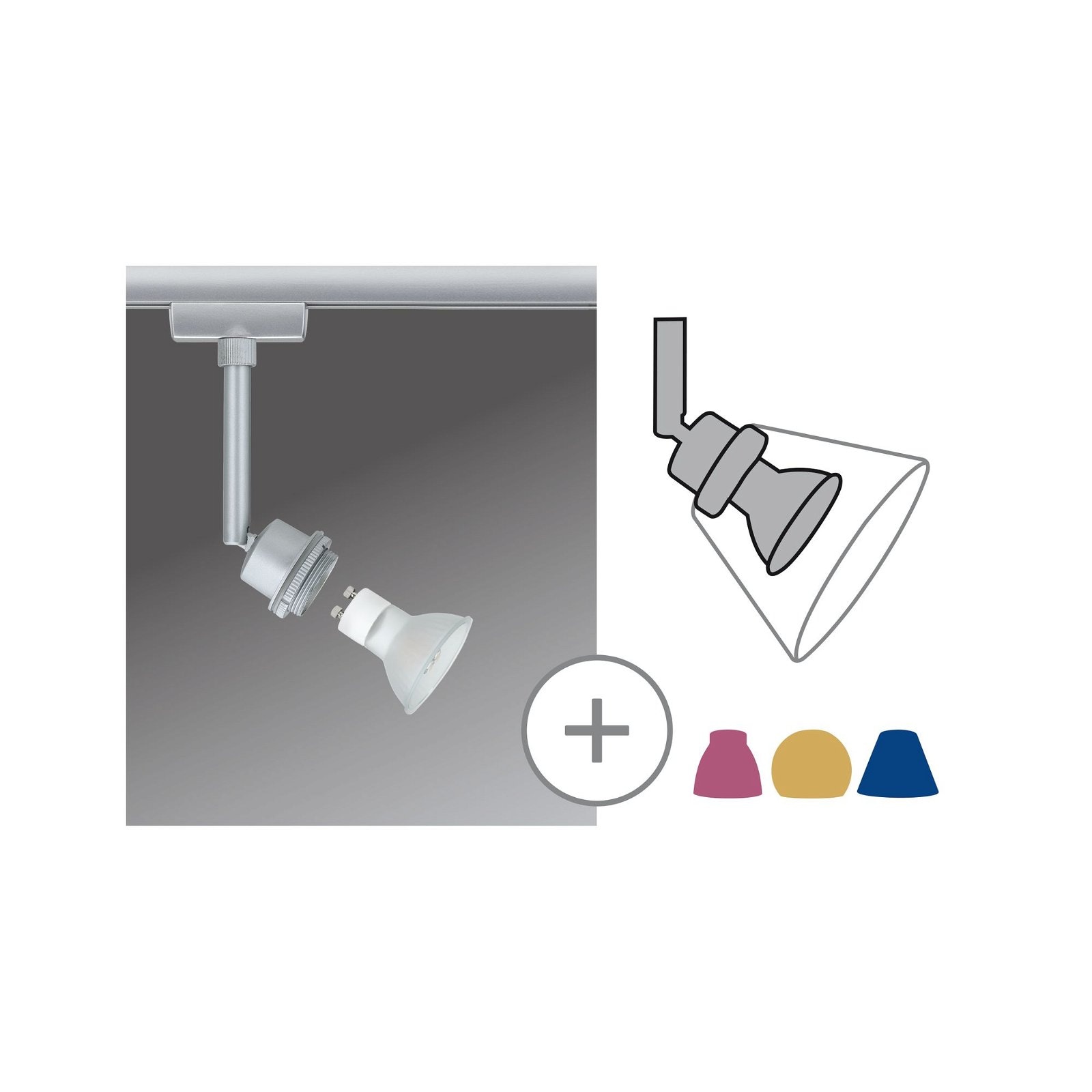 Paulmann Schienensystem-Leuchten »URail Schienenspot Basic Einzelspot GZ10 250lm 3,5W 2700K«, (1 tlg.), DecoSystems, dimmbar