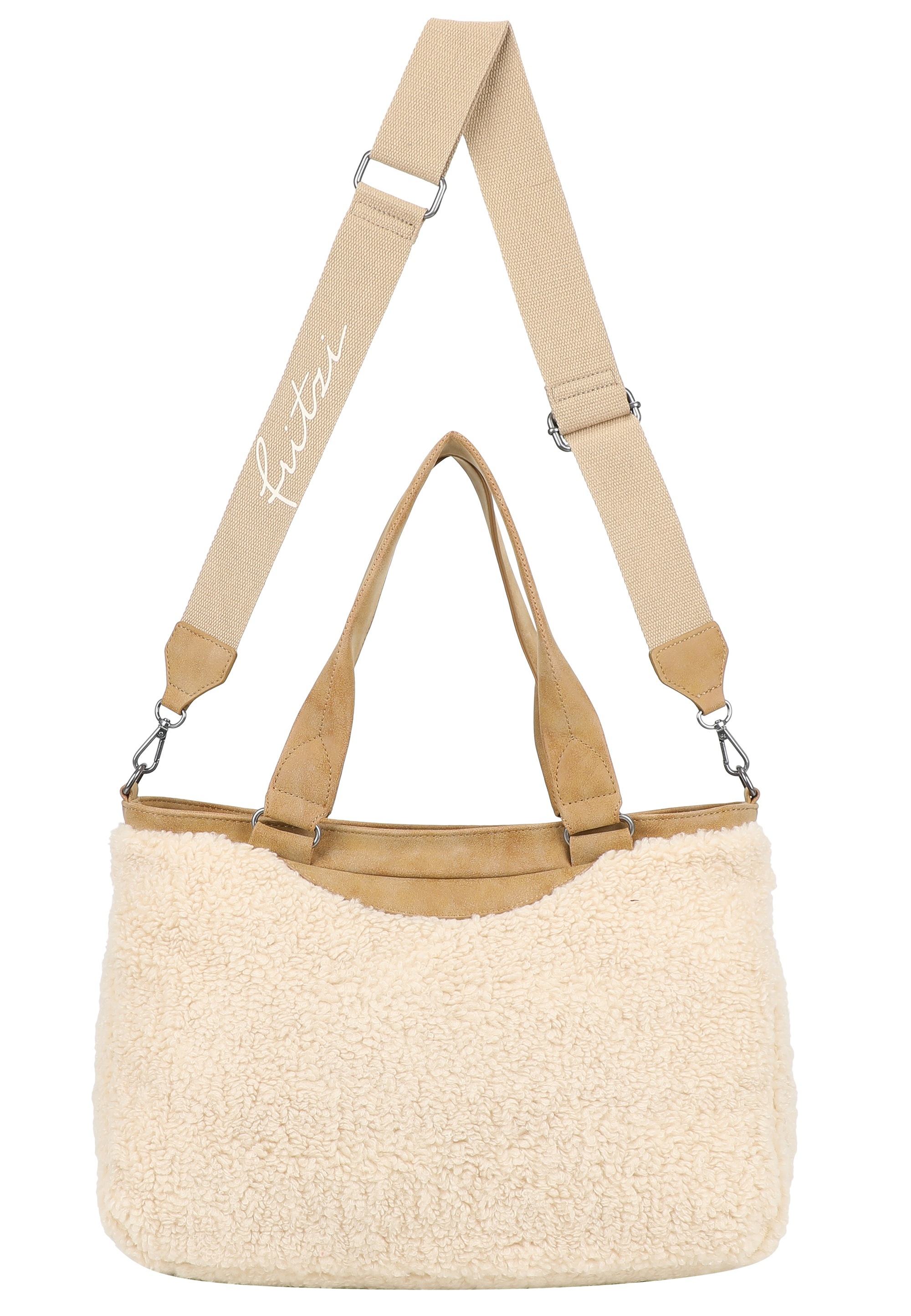 Fritzi aus Preußen Henkeltasche "Teddy Black", aus kuscheligem, veganem Ted günstig online kaufen