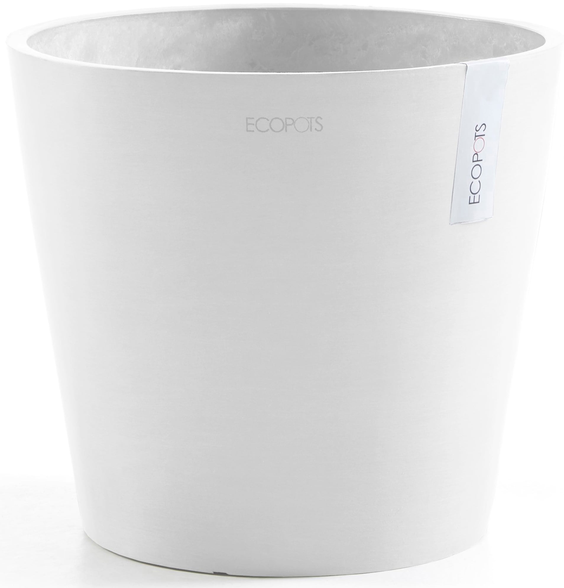 ECOPOTS Blumentopf »Amsterdam 30 + Wassersystem Weißgrau«, für innen und außen: frostsicher, bruchsicher und lichtbeständig