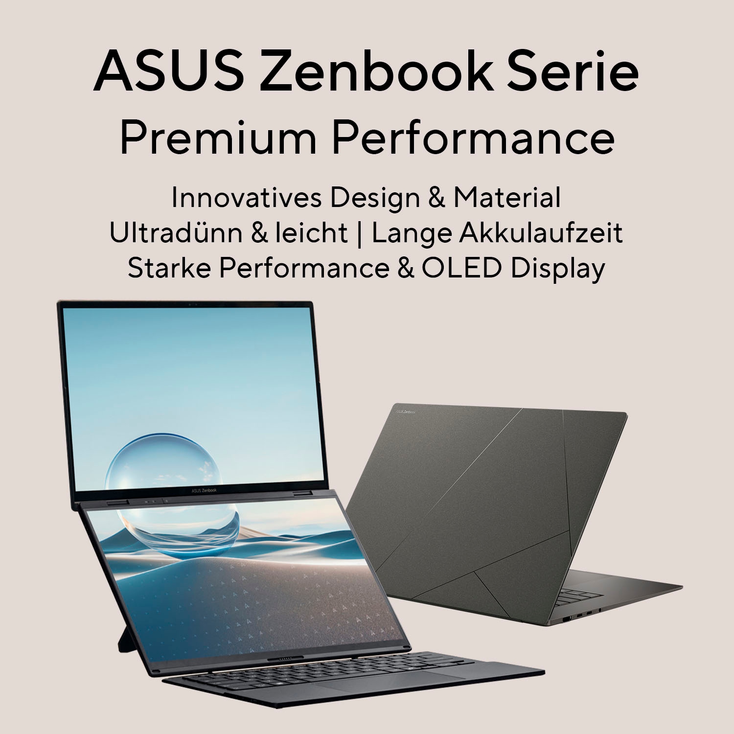 Asus Gaming-Notebook »ZenBook A14 X1-26-100 16 512 UX3407QA-QD290W«, 35,6 cm, / 14 Zoll, Qualcomm, X, 512 GB SSD