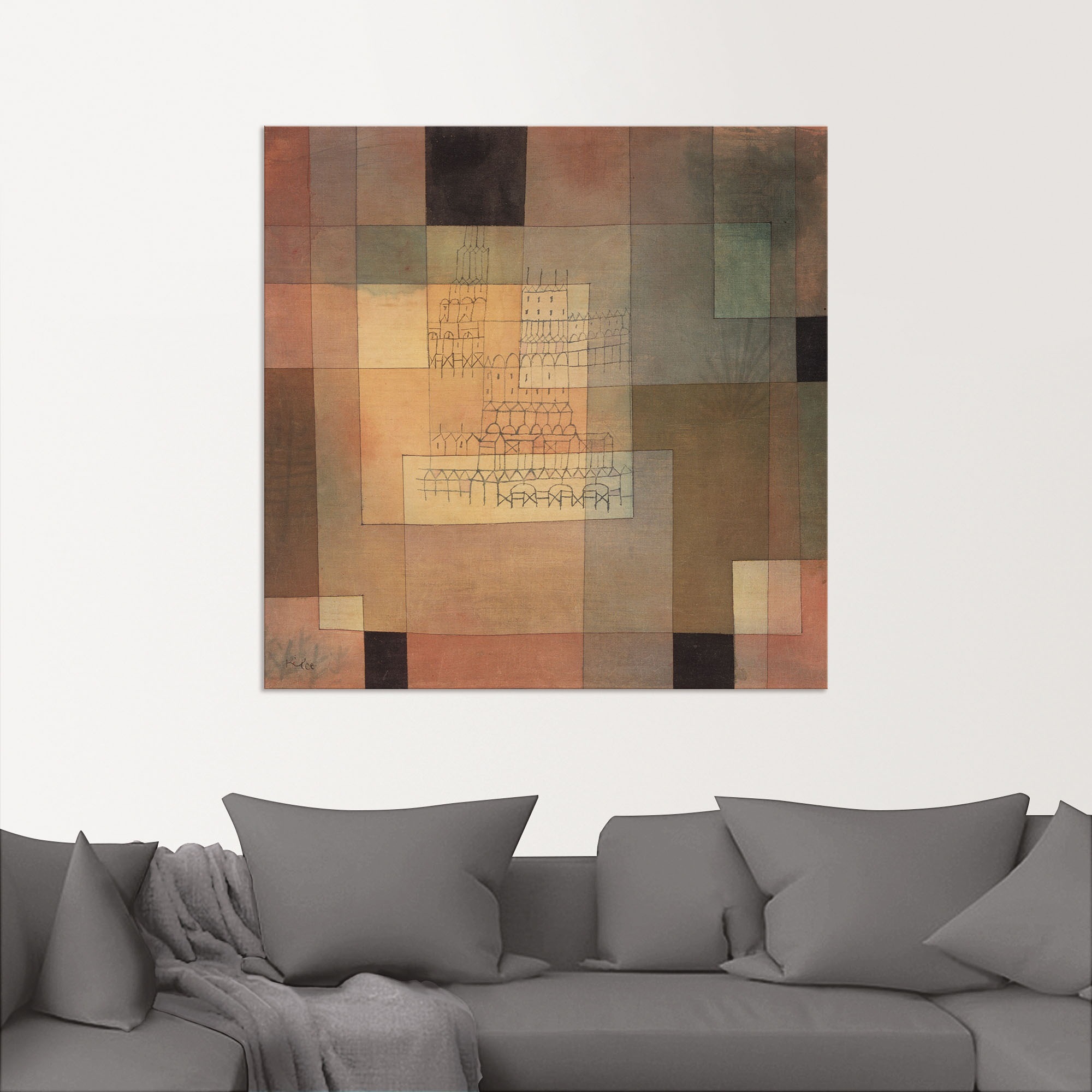 Artland Leinwandbild »Polyphone Architektur. 1930«, Muster, (1 St.), auf Keilrahmen gespannt