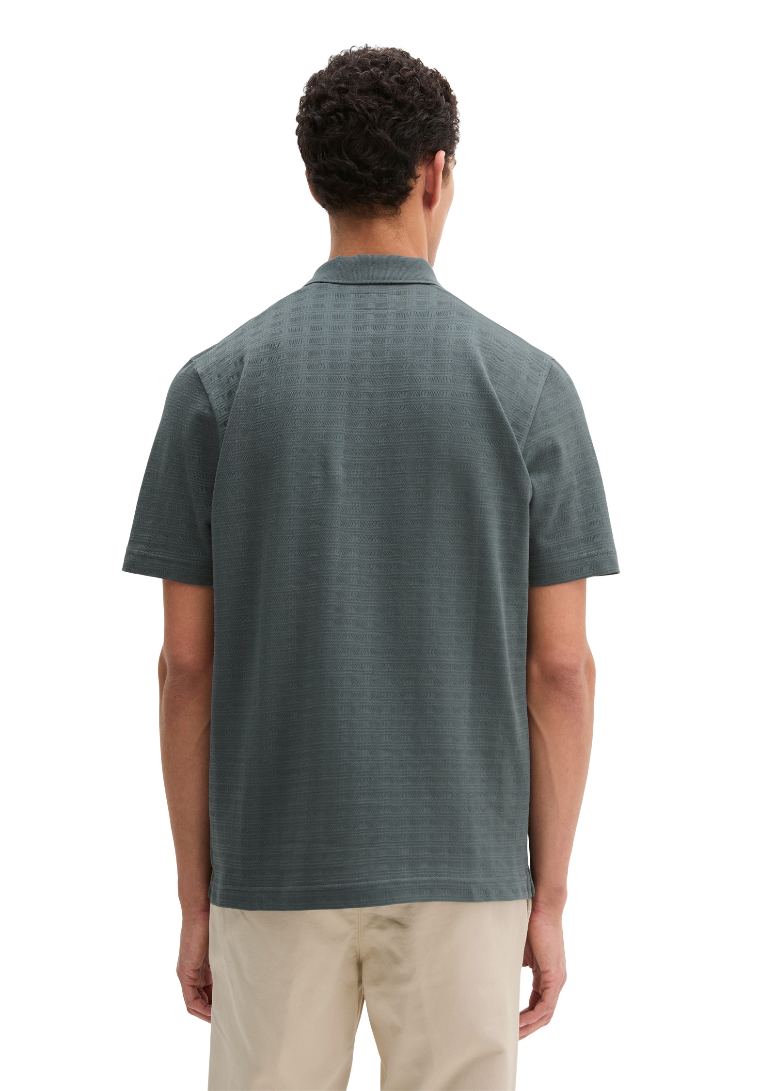 Marc O'Polo Poloshirt »im strukturierten Karo-Jacquard«