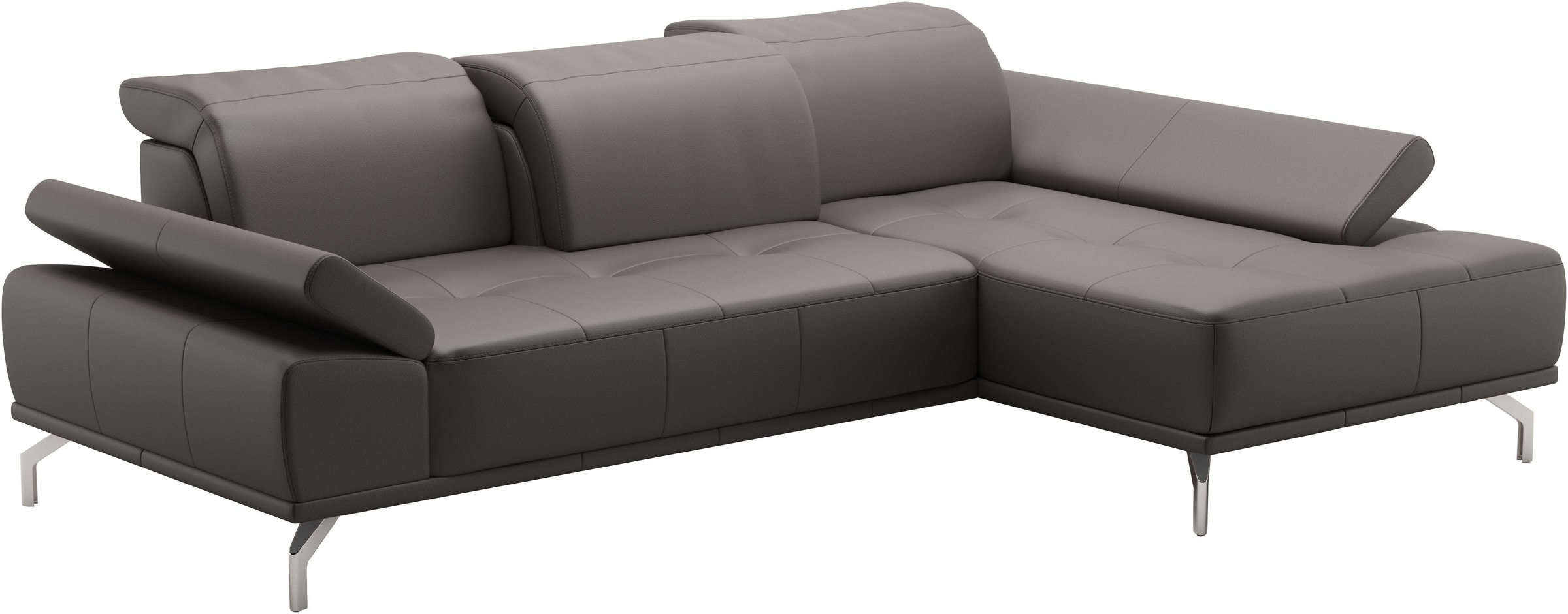 Places of Style Ecksofa »Caluna«, Inkl.Sitztiefenverstellung, wahlweise mit Kopf- und Armteilverstellung
