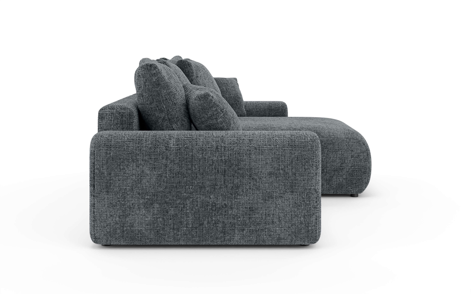 Home affaire Ecksofa »LAKESIDE klein mit Bettfunktion und Bettkasten, B/T/H 235/142/84 cm«, L-Form, Recamiere beidseitig montierbar, mit Wellenunterfederung