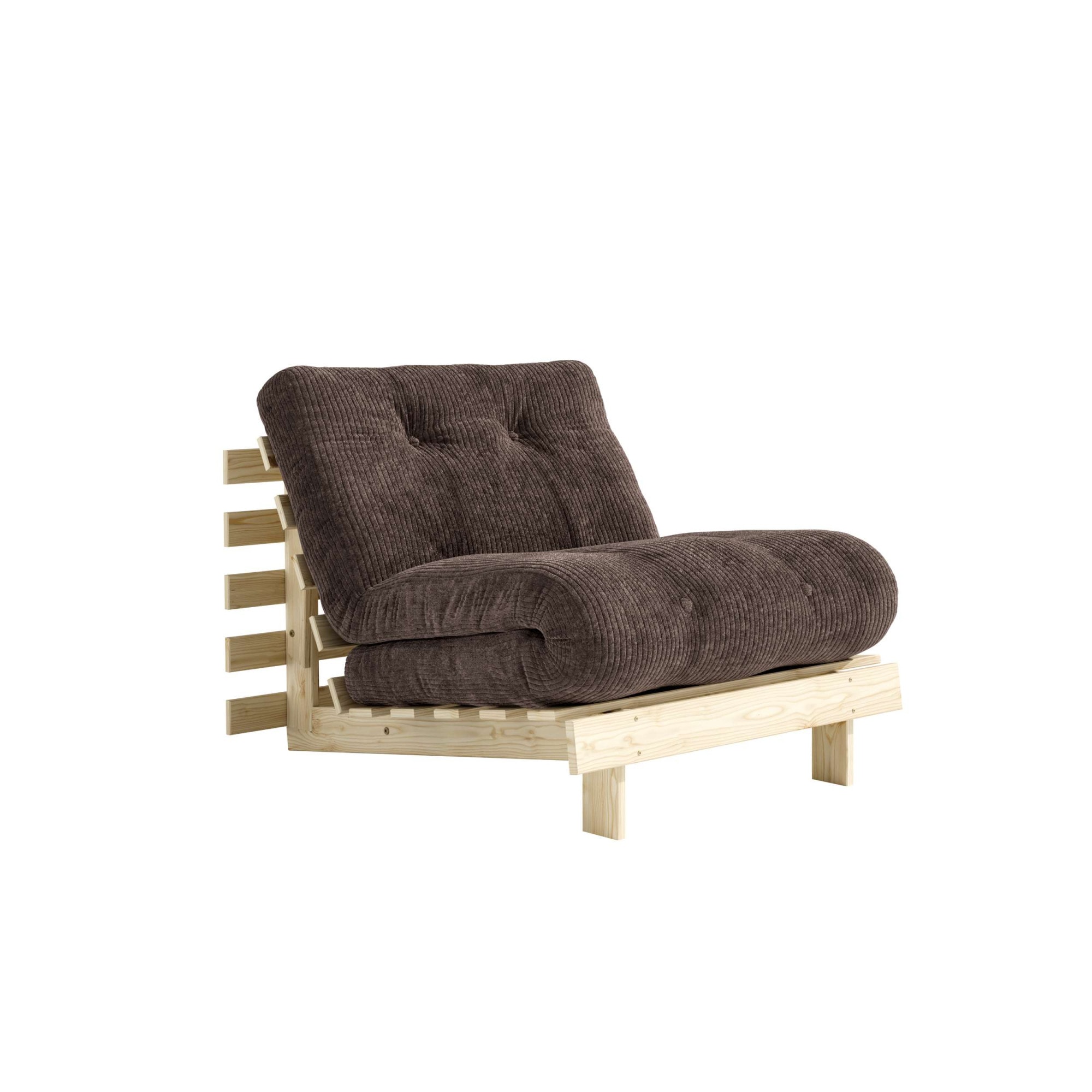 Karup Design Daybett "Roots Sofa Bed, Schlafsofa, Bettfunktion, FSC-Massivholz, B: 90 cm" Inkl. Futonmatratze. Made in Europe, minimalistisches Design