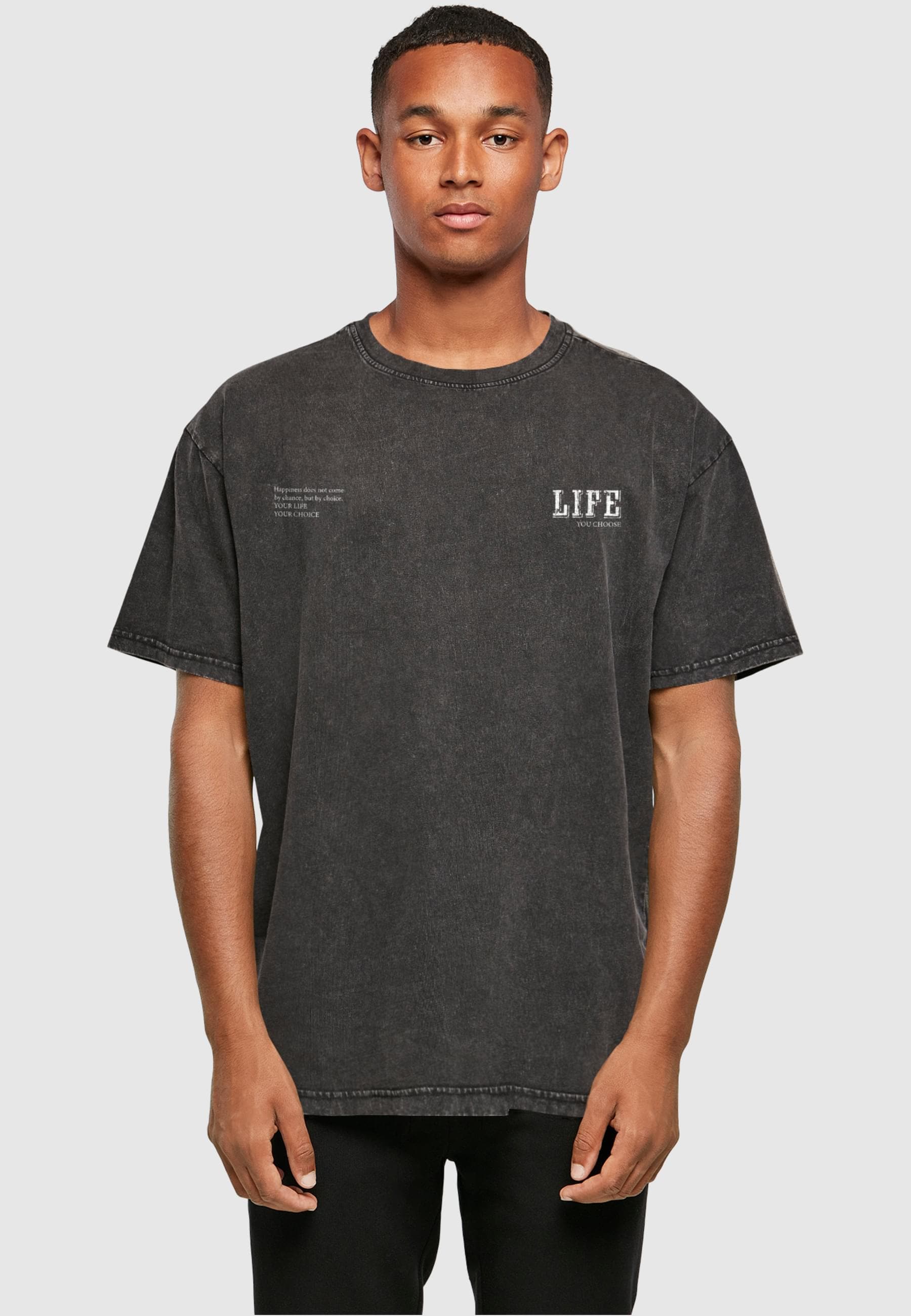 Merchcode T-Shirt »Merchcode Herren Life Acid Washed Oversized Tee«