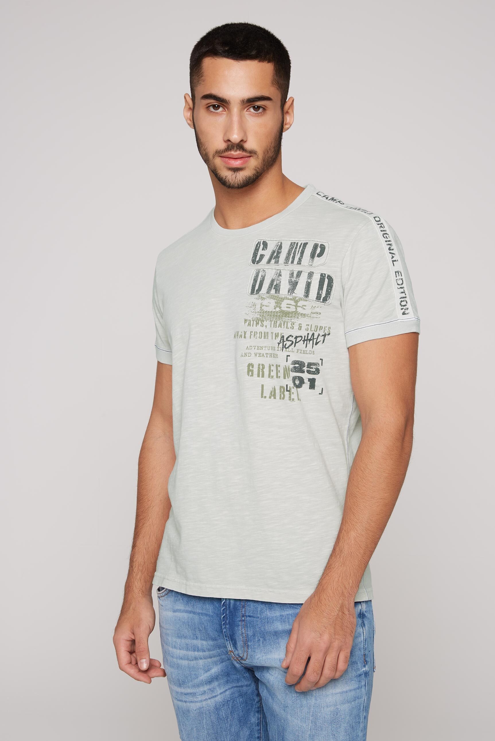 CAMP DAVID Rundhalsshirt, aus Baumwolle