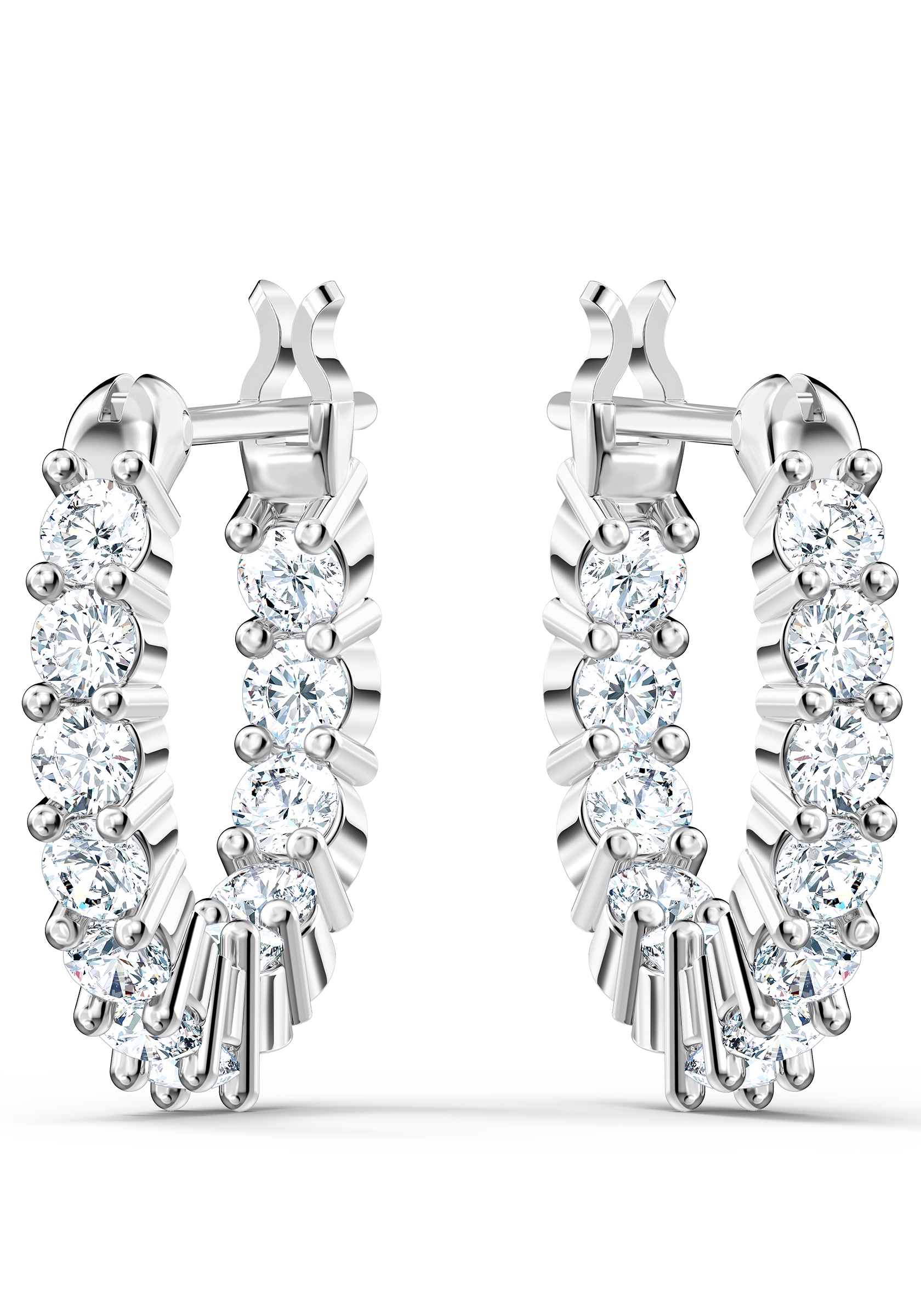 Swarovski Paar Creolen »Schmuck Geschenk Matrix Tennis Vittore Ohrringe«, Swarovski® Zirkonia (synth.)