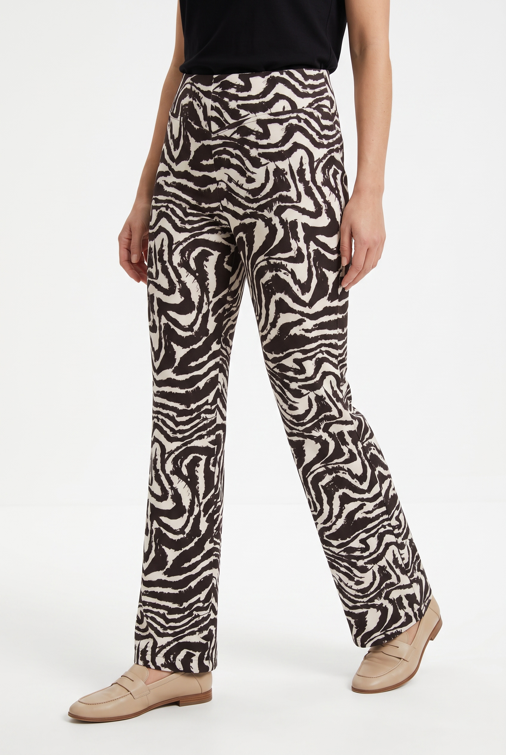 Sportalm Kitzbühel Schlaghose mit allover Animalprint