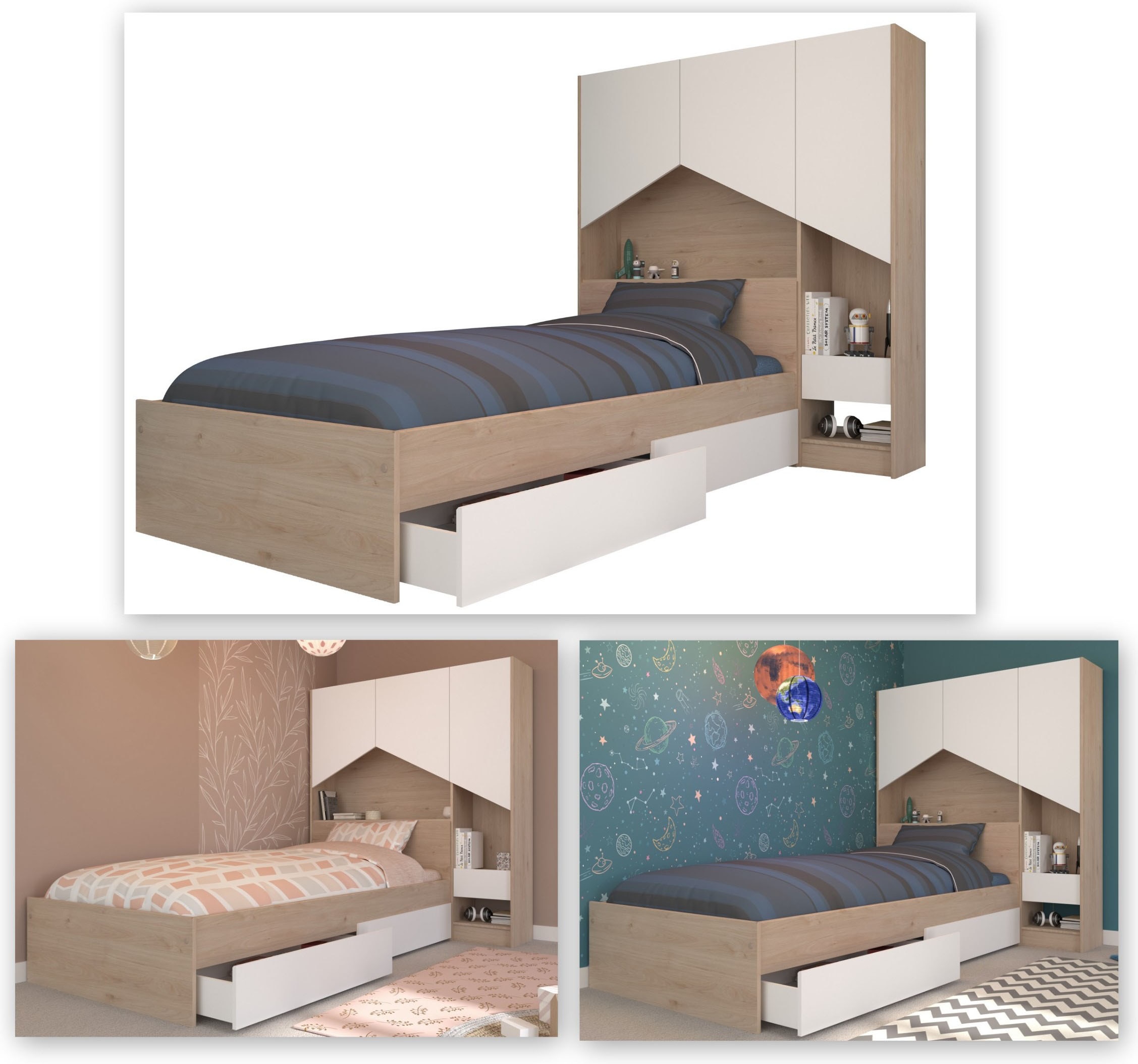 Parisot Jugendzimmer-Set Set, 3 Stk. tlg. günstig online kaufen