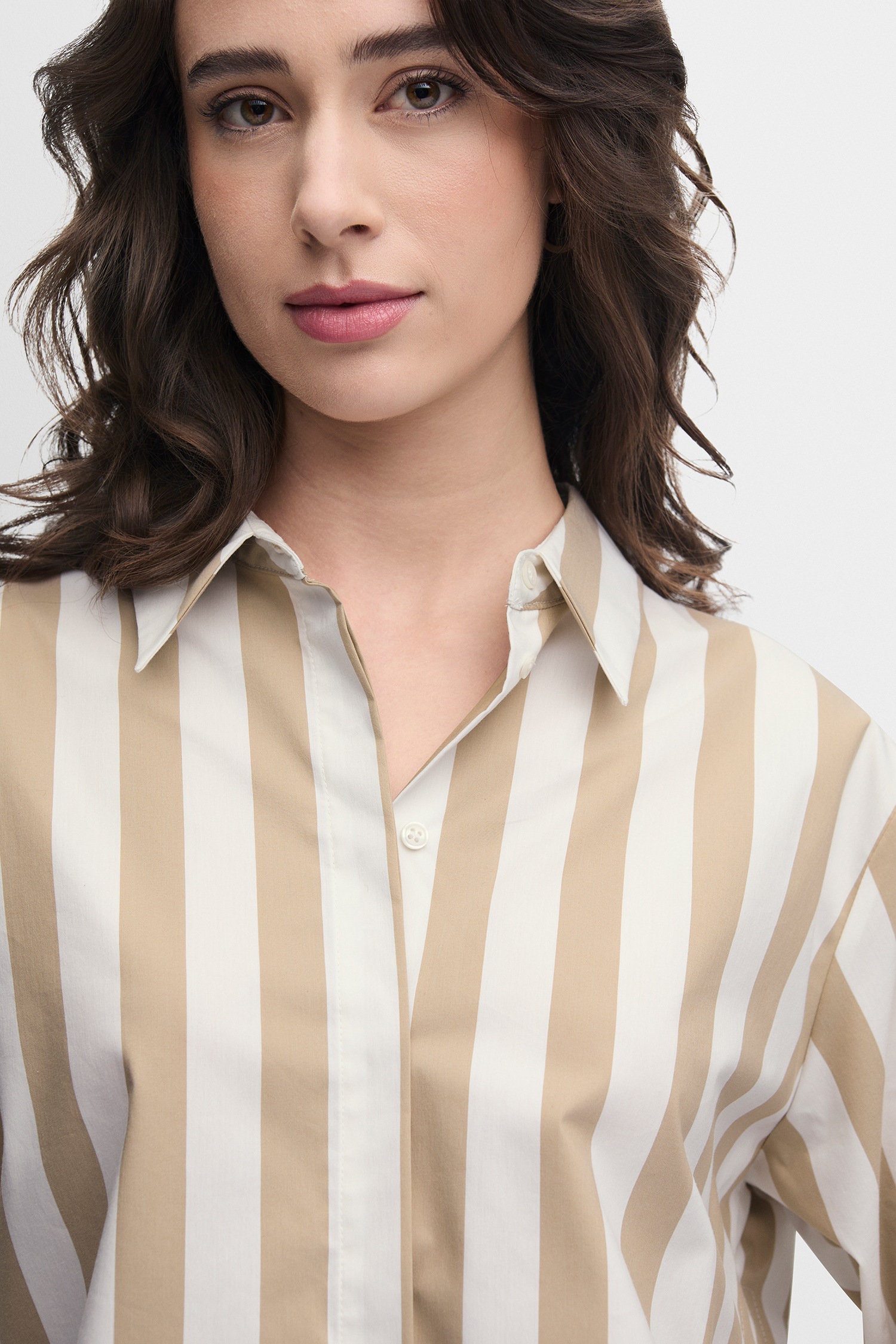 Cinque Langarmbluse "CIPIXIE" Hemdblusenkragen, verdeckte Knopfleiste, gera günstig online kaufen