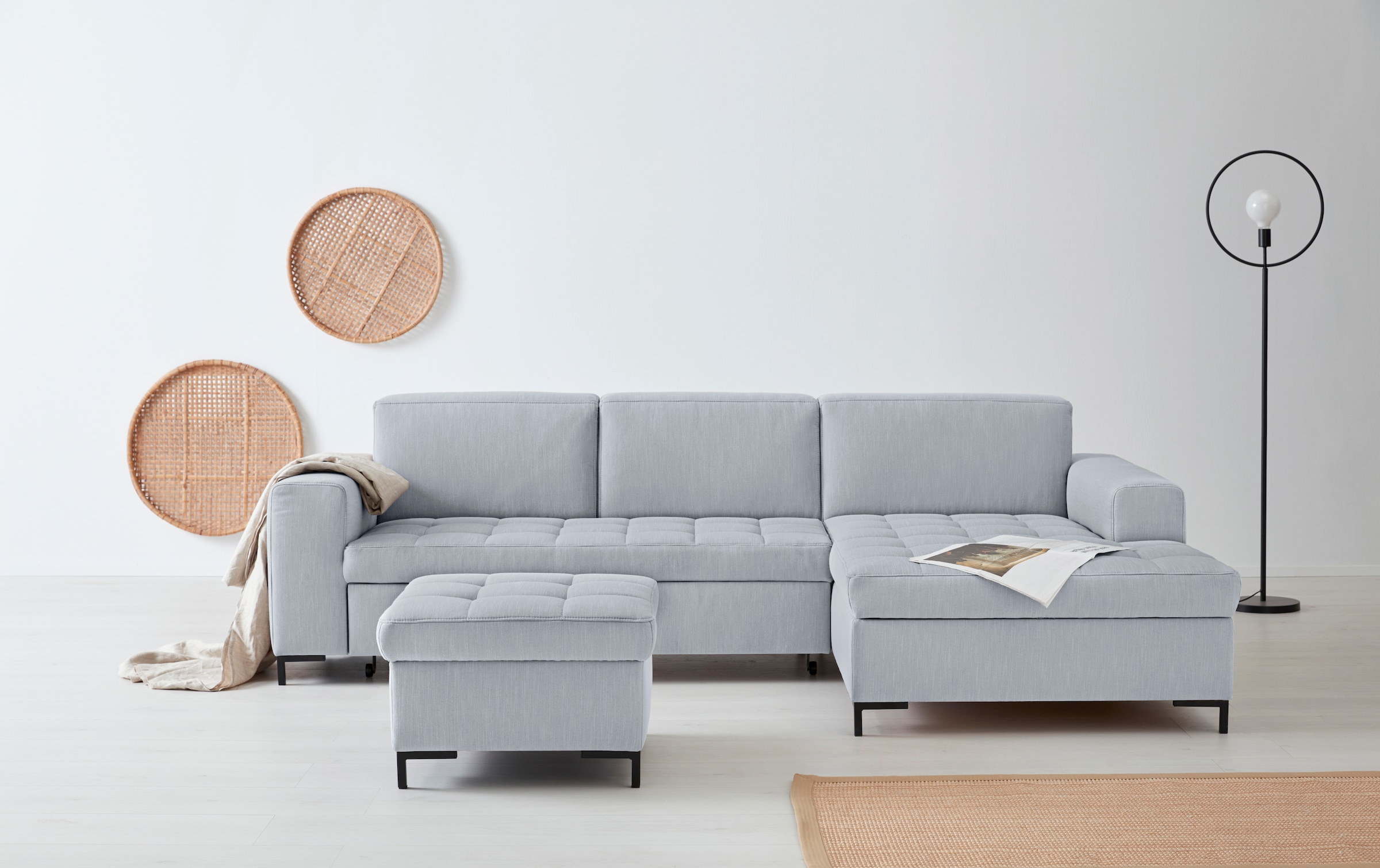 OTTO products Ecksofa "Grazzo, zeitlos und elegant, mit moderner Sitzheftun günstig online kaufen