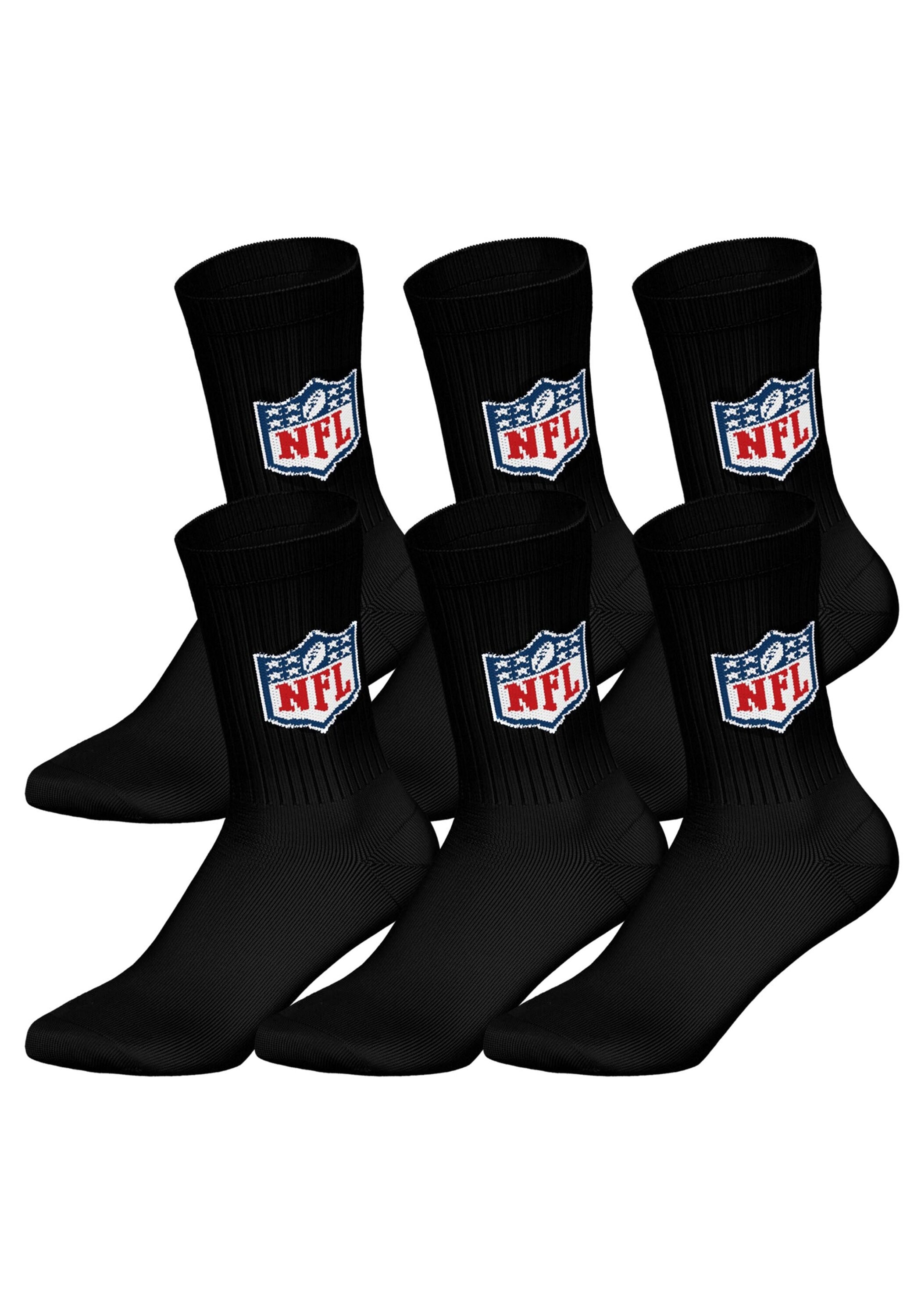 NFL Kurzsocken »Socken NFL SHIELD 6Pack Crew Socks 6er Pack« 6 Paar tlg.