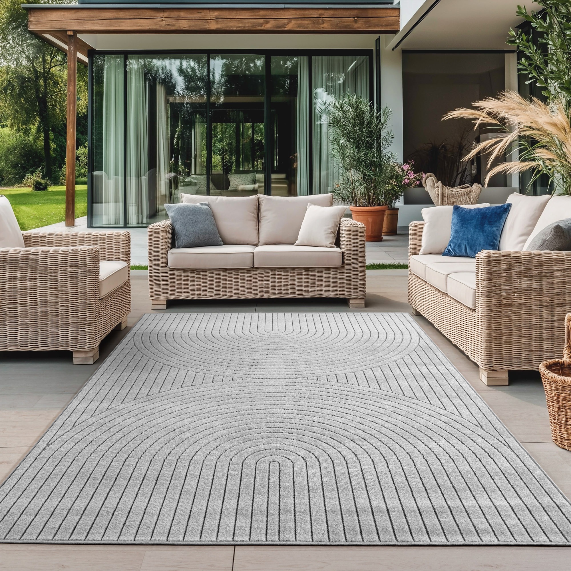 Ayyildiz Teppiche Outdoorteppich »NOVA 1201«, rechteckig, 5 mm Höhe, In und Outdoor, Wohnzimmer, Aussenbereich