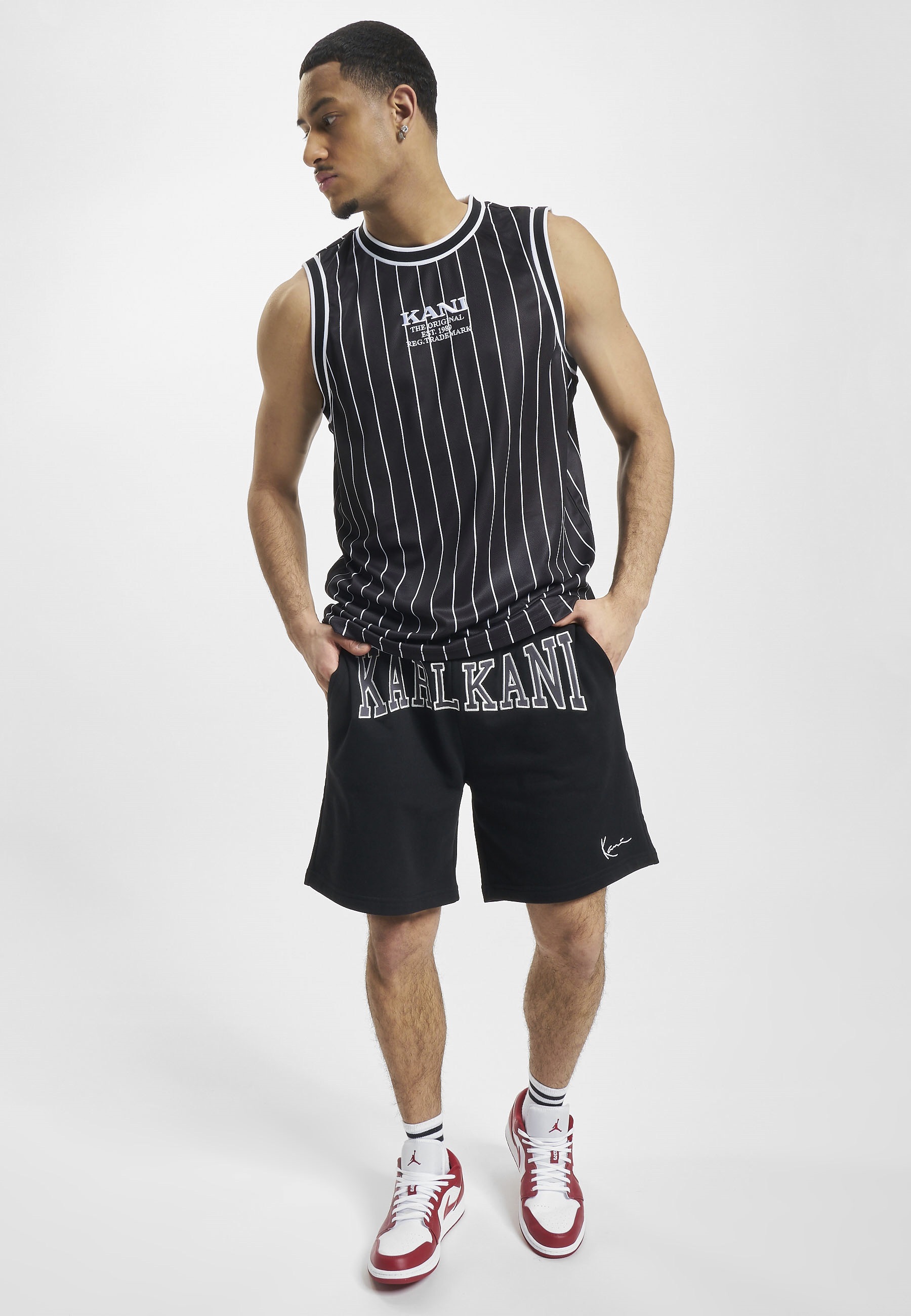 Karl Kani Tanktop »Karl Kani Herren KM232-001-4 KK Retro Pinstripes Basketball Tank« 1 Stk.
