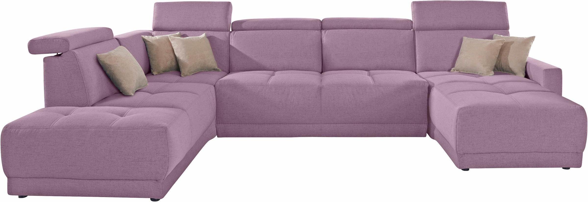 DOMO collection Wohnlandschaft "Ava moderne Sitzheftung mit toller Doppelna günstig online kaufen