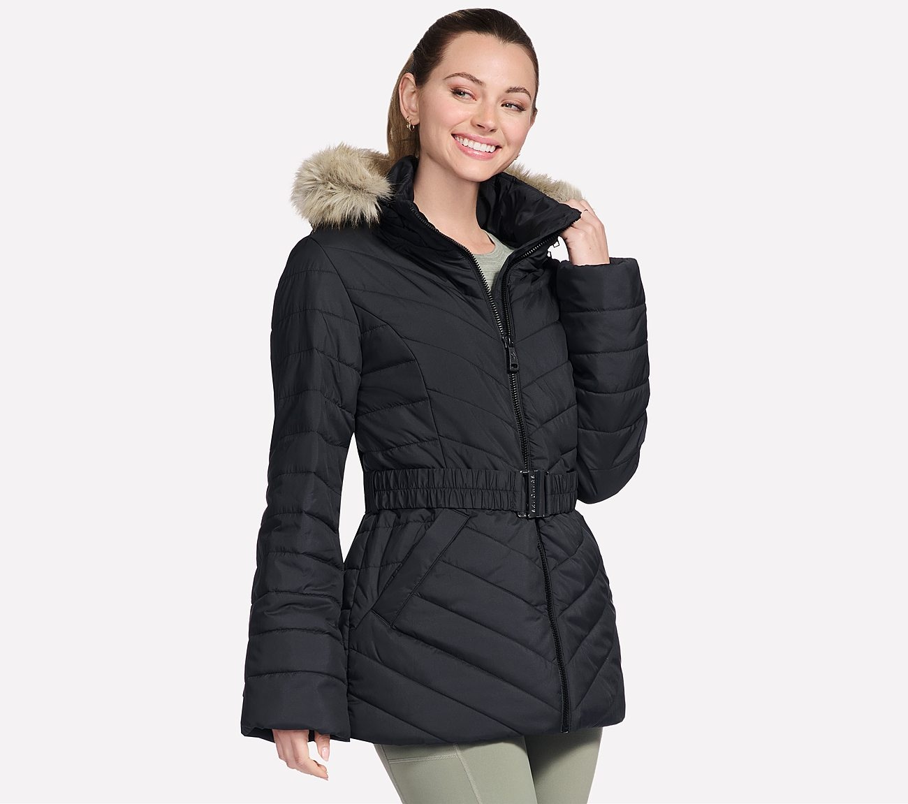 Skechers Winterjacke "ON-THE-GO BELTED PARKA" mit Kapuze günstig online kaufen