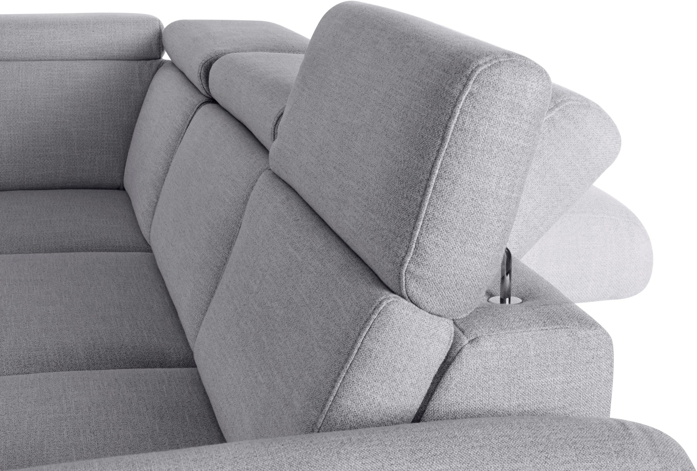 sit&more Ecksofa, inklusive Kopfteilverstellung, wahlweise mit Bettfunktion und Bettkasten