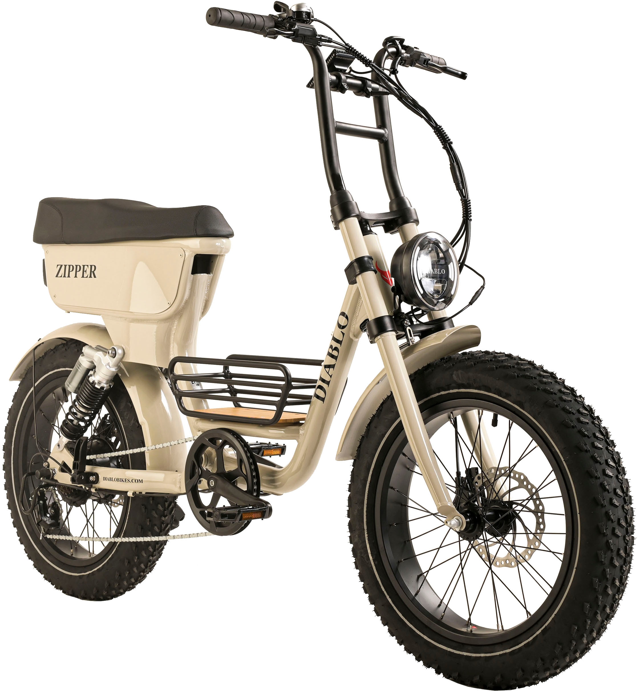 DIABLO BIKES E-Bike »Fat E-Bike 20" Kompakt Bike Zipper RH 50 cm«, 7 Gang, Shimano, Tourney, Heckmotor 250 W, Pedelec, Elektrofahrrad für Damen und Herren