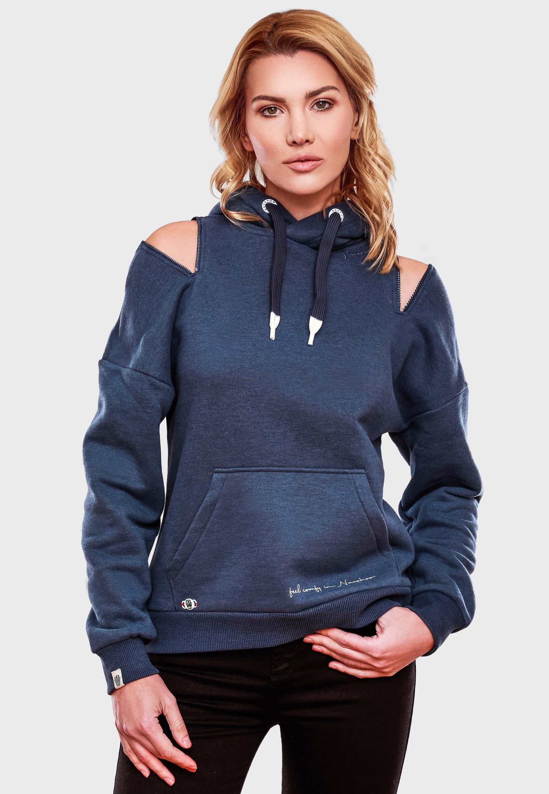 Navahoo Kapuzensweatshirt »Zuckerbärchen«, Kuscheliger Hoodie mit breiten Tunnelzugkordeln