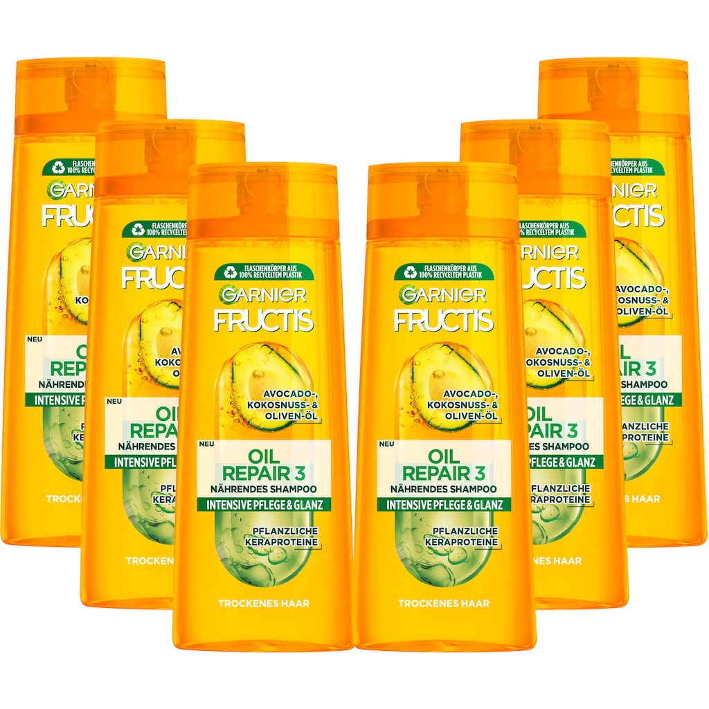 GARNIER Haarshampoo »Garnier Fructis Oil Repair 3 Shampoo«, (Set, 6 tlg.)