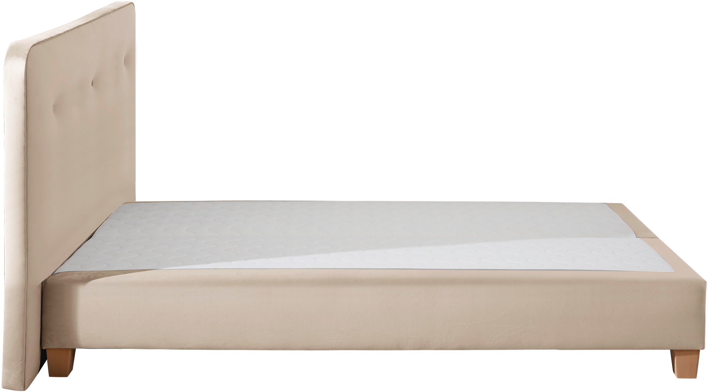 Home affaire Boxspringbett »Fargo«, inkl. Topper, in 3 Matratzenarten, in Samt- oder Strukturstoff
