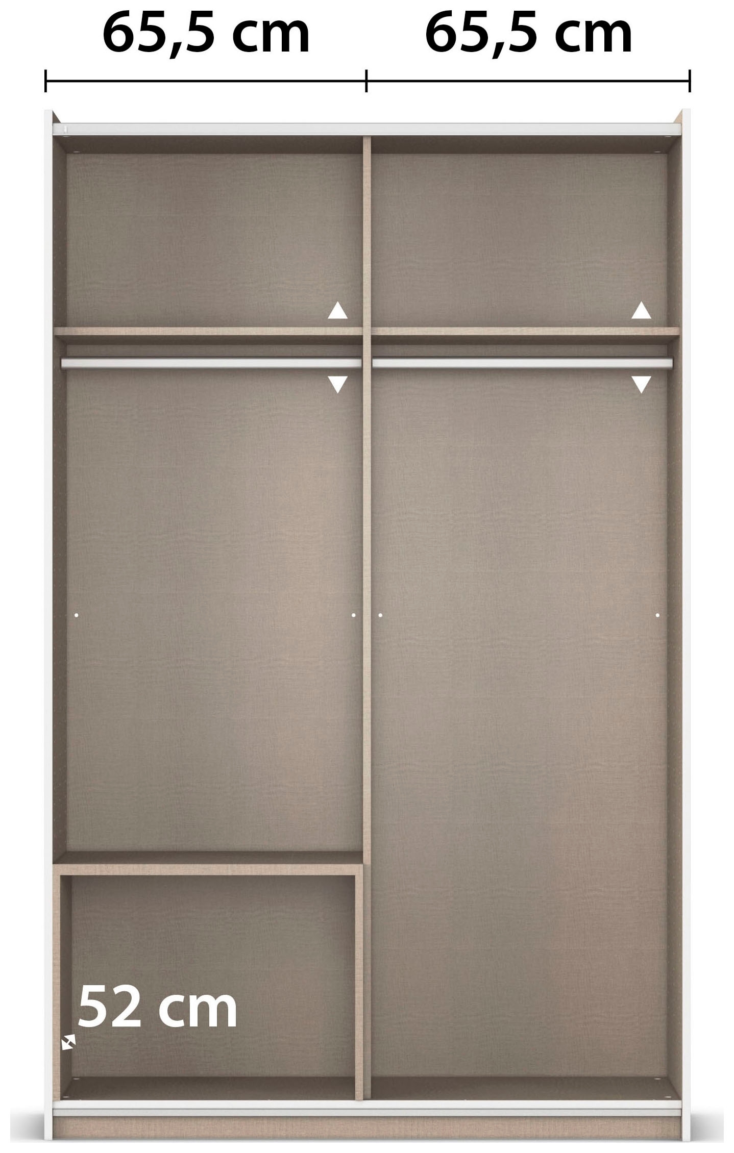 rauch Schwebetürenschrank »Kleiderschrank Schrank Garderobe Wäscheschrank SEVILLA«, (in 3 verschiedenen Ausstattungen BASIC/CLASSIC/PREMIUM), Metall-Griffleisten alufarben oder Graumetallic MADE IN GERMANY