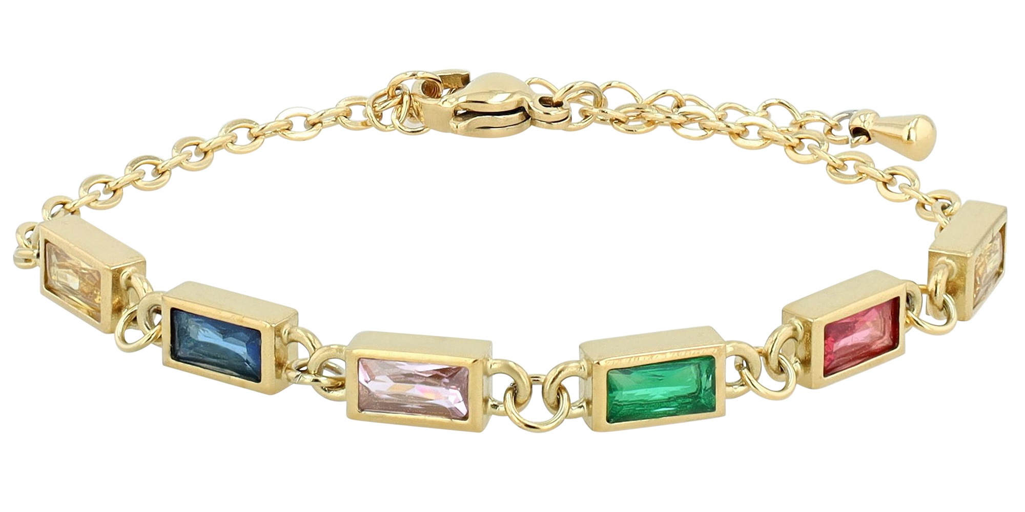 ADELIA ́S Damen Armband "Armband aus Edelstahl 16+3 cm", 19cm, Edelstahlgold, Edelstahl, Armbänder, Eine schöne Geschenkidee für jeden Anlass