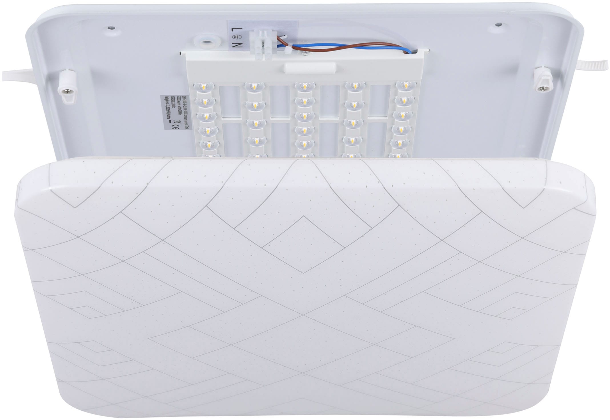 EGLO Deckenleuchte »RENDE«, Leuchtmittel LED-Modul | LED fest integriert, Deckenlampe, Lampe Decke, Deckenbeleuchtung, Aufbaulampe, 38 x 38 cm