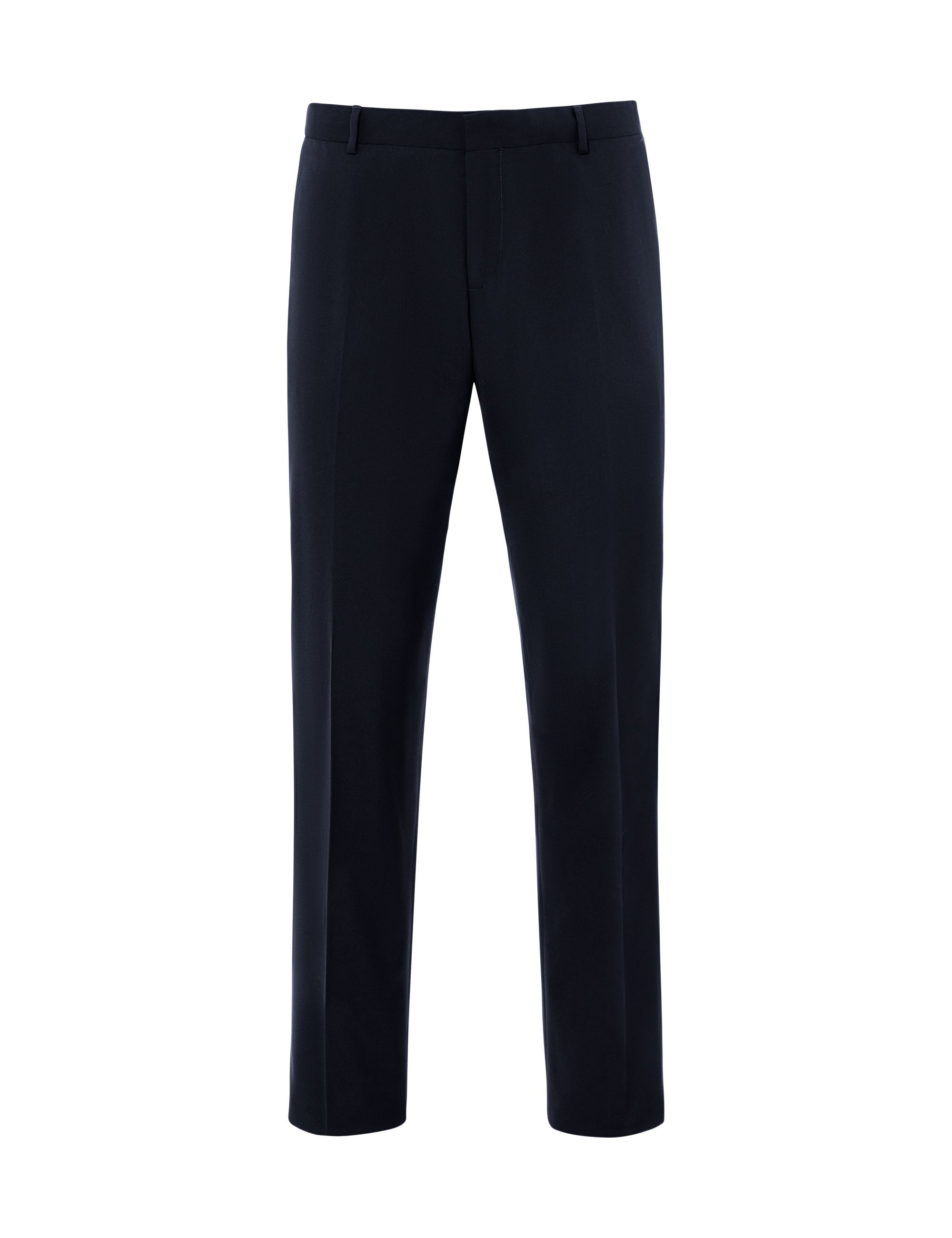 Anzughose THOMAS GOODWIN "Hose", Herren, Gr. 88, Untersetzt- und Schlankgrößen, blau (navy), 80% Polyester, 20% Viskose, unifarben, slim fit lang, Hosen Anzughose, Geknöpfte Gesäßtaschen, 3935-3-20039
