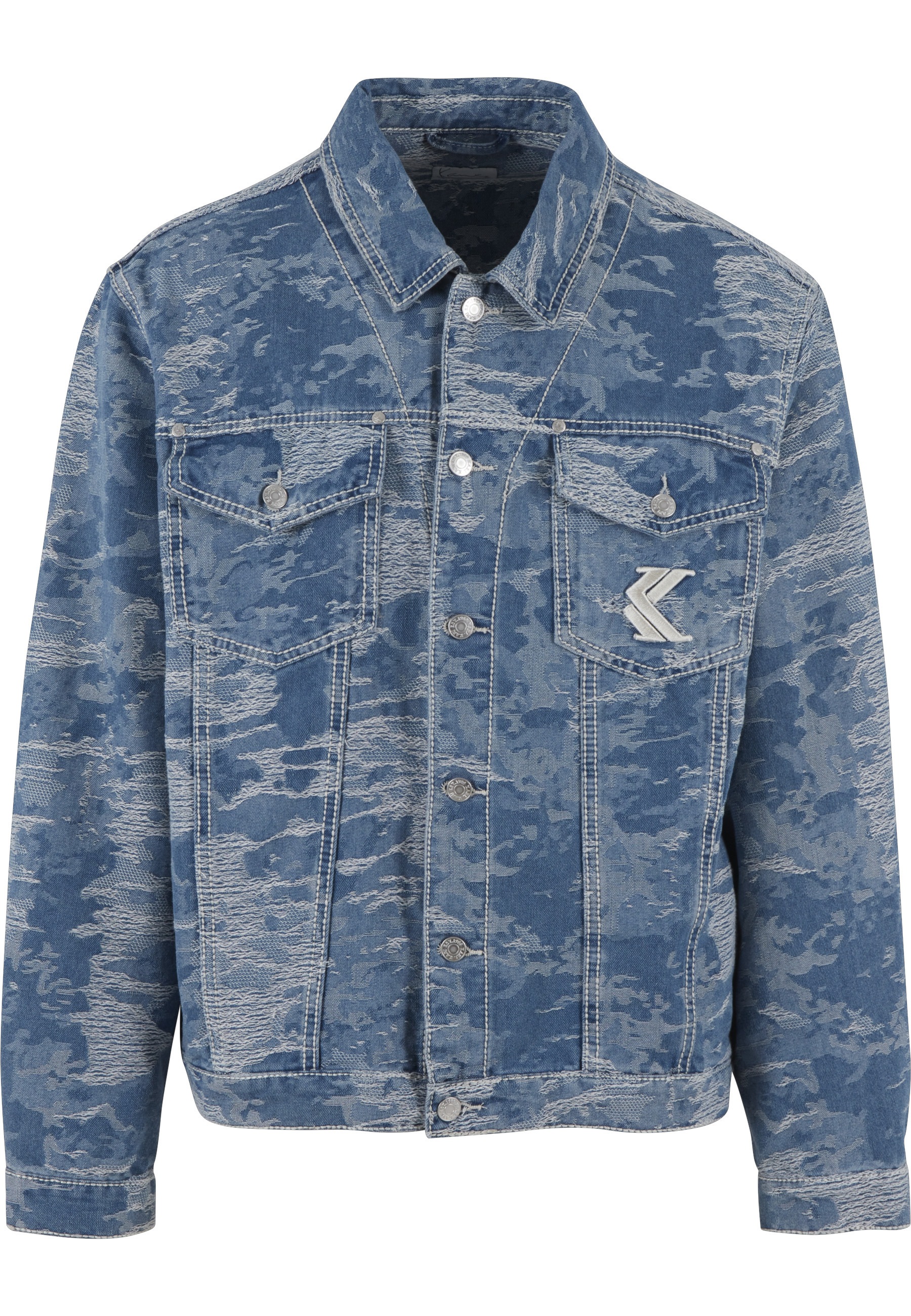 Karl Kani Jeansjacke "Karl Kani OG K Distress Camo OS Denim Jacket" 1 Stk. günstig online kaufen