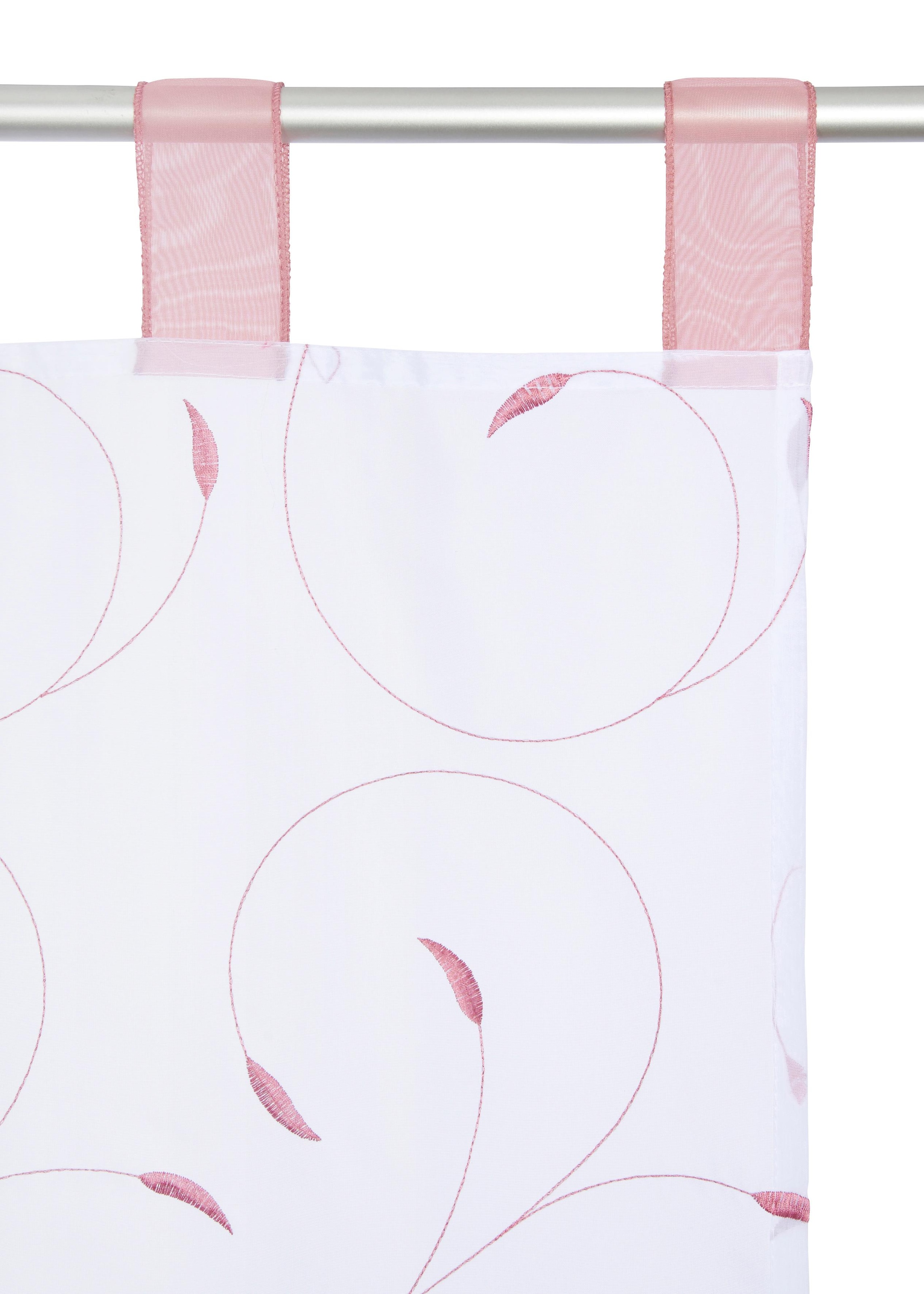 Schlaufen, Schlaufen, »Clara«, Bändchenrollo | my home BAUR transparent, mit Polyester, Stickerei