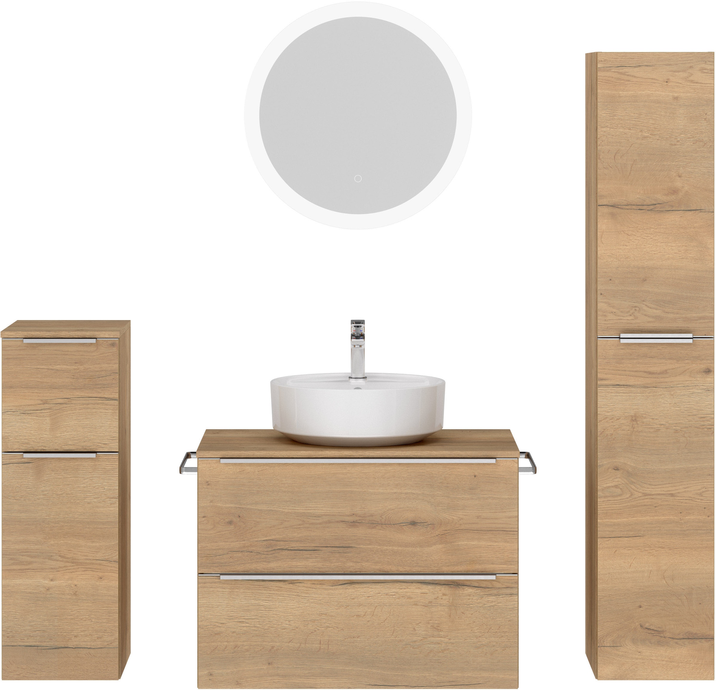 nobilia Badmöbel-Set "Alvene" vormontiert, mit Soft-Close, 4 Stk. tlg. günstig online kaufen