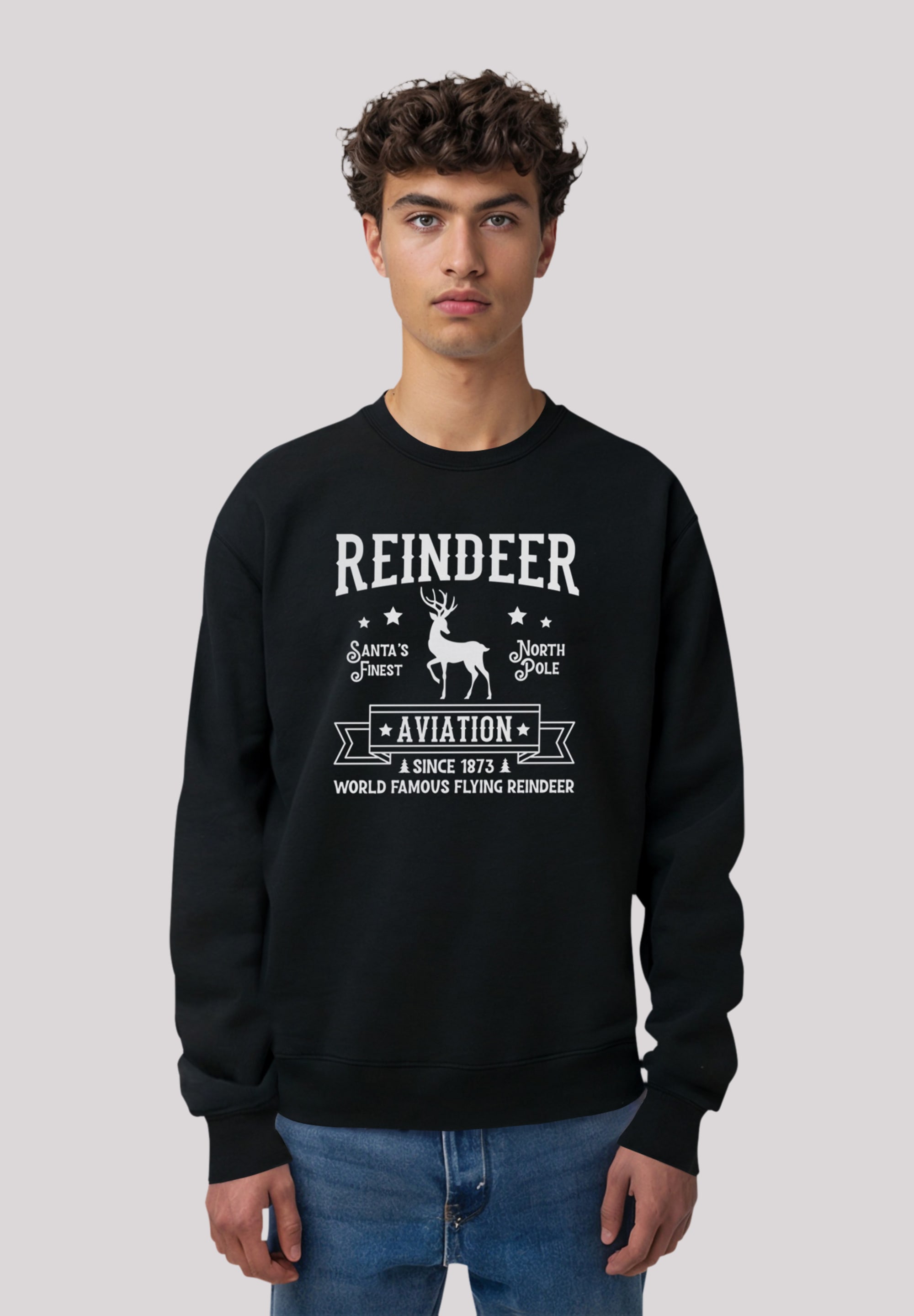 Sweatshirt »Weihnachten Reindeer Aviation Retro Sign«, Premium Qualität