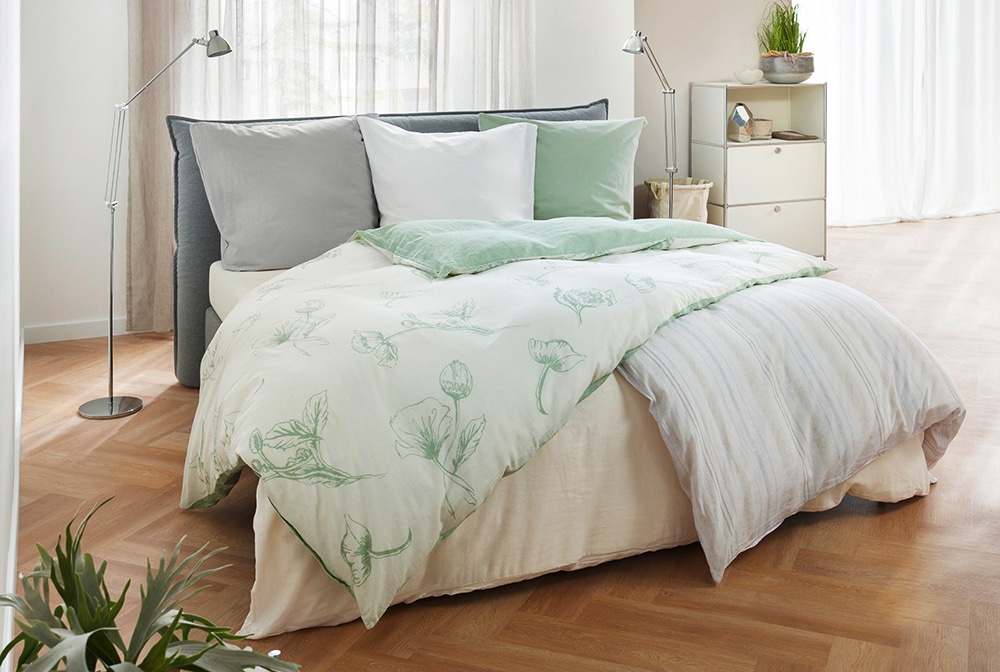 Primera Bettwäsche »Halbleinen-Bettwäsche« 2 tlg. tlg. 55% Baumwolle, 45% Leinen