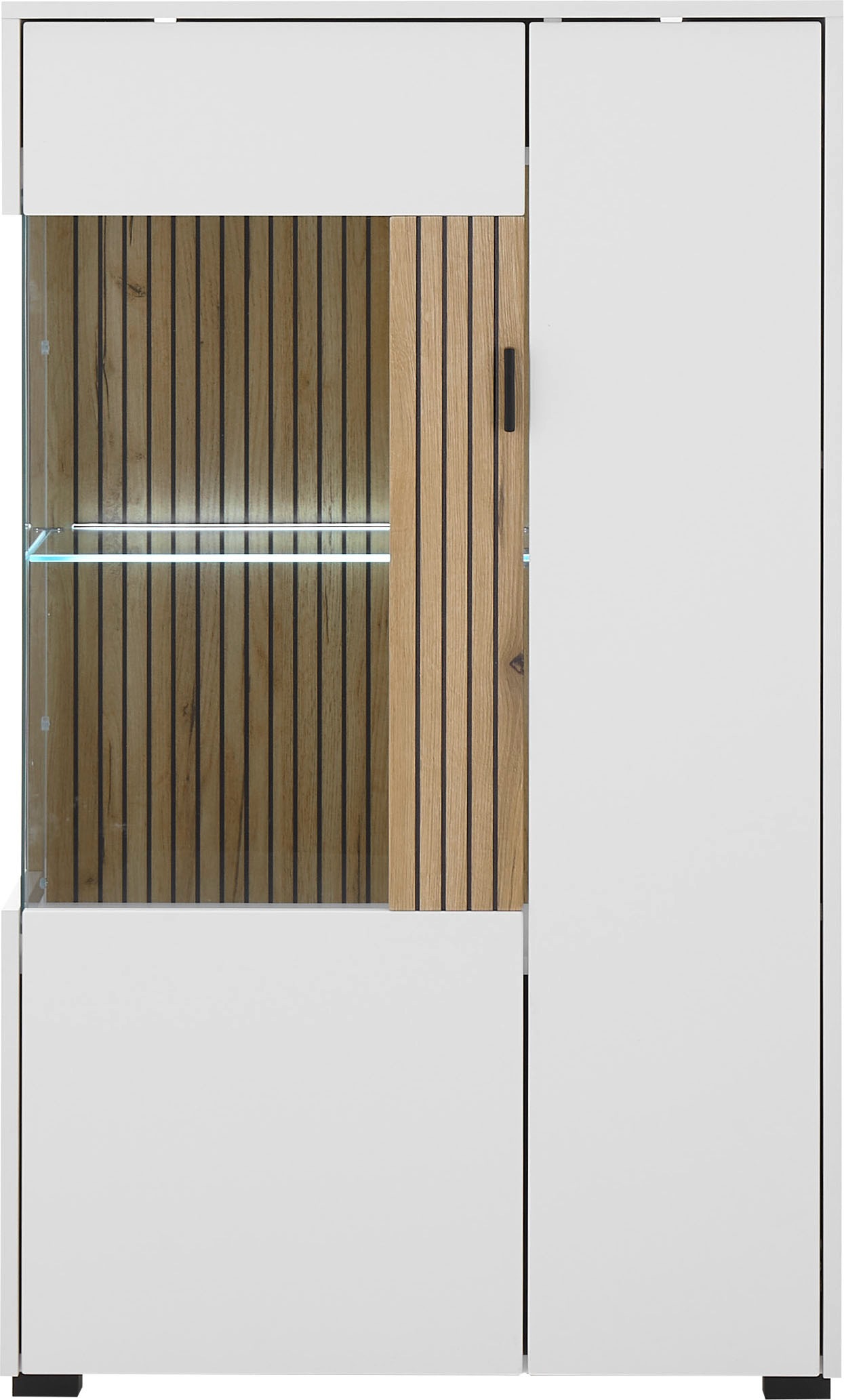 Home affaire Vitrine "Hudson, Stauraumvitrine" in moderner Trendfarbe, Grif günstig online kaufen