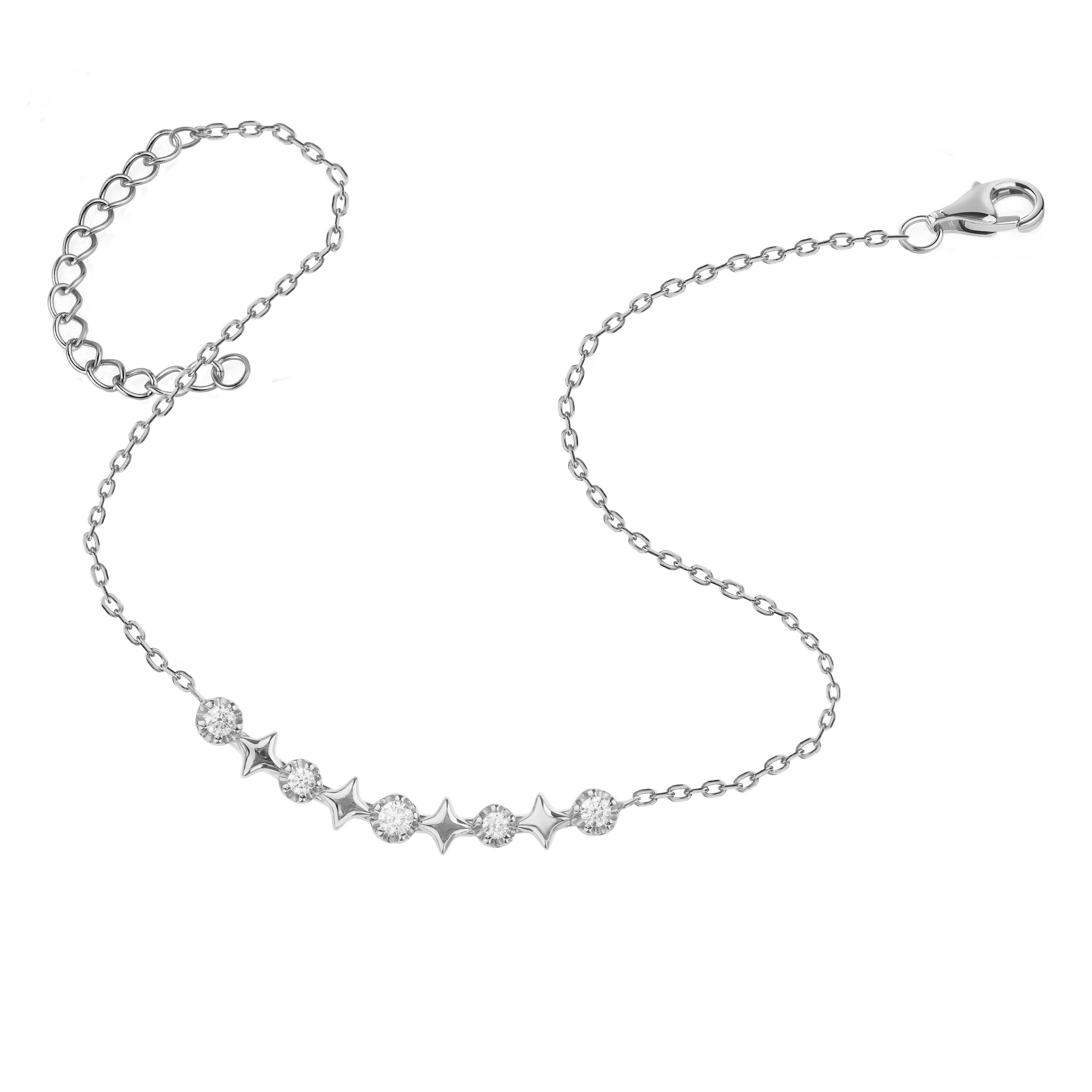 Firetti Collier »Schmuck Geschenk Silber 925 Halsschmuck Sterne« Made in Germany - mit Zirkonia (synth.)