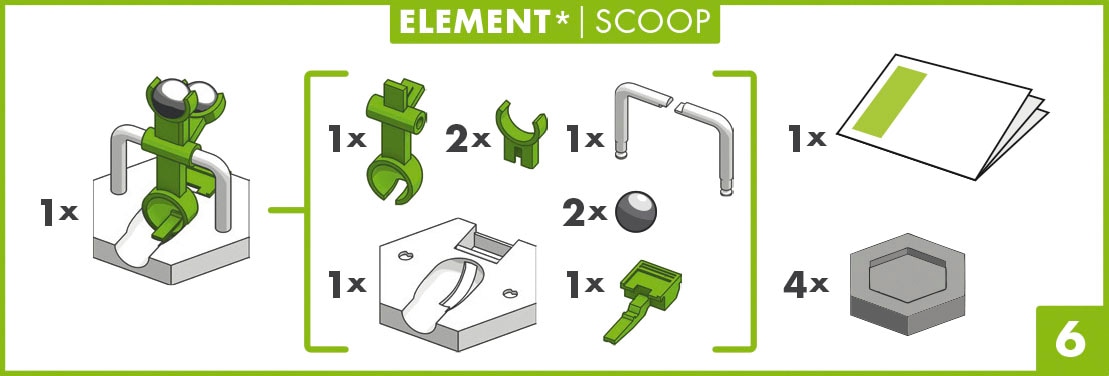 Ravensburger Kugelbahn-Bausatz »GraviTrax Element Scoop«, Made in Europe