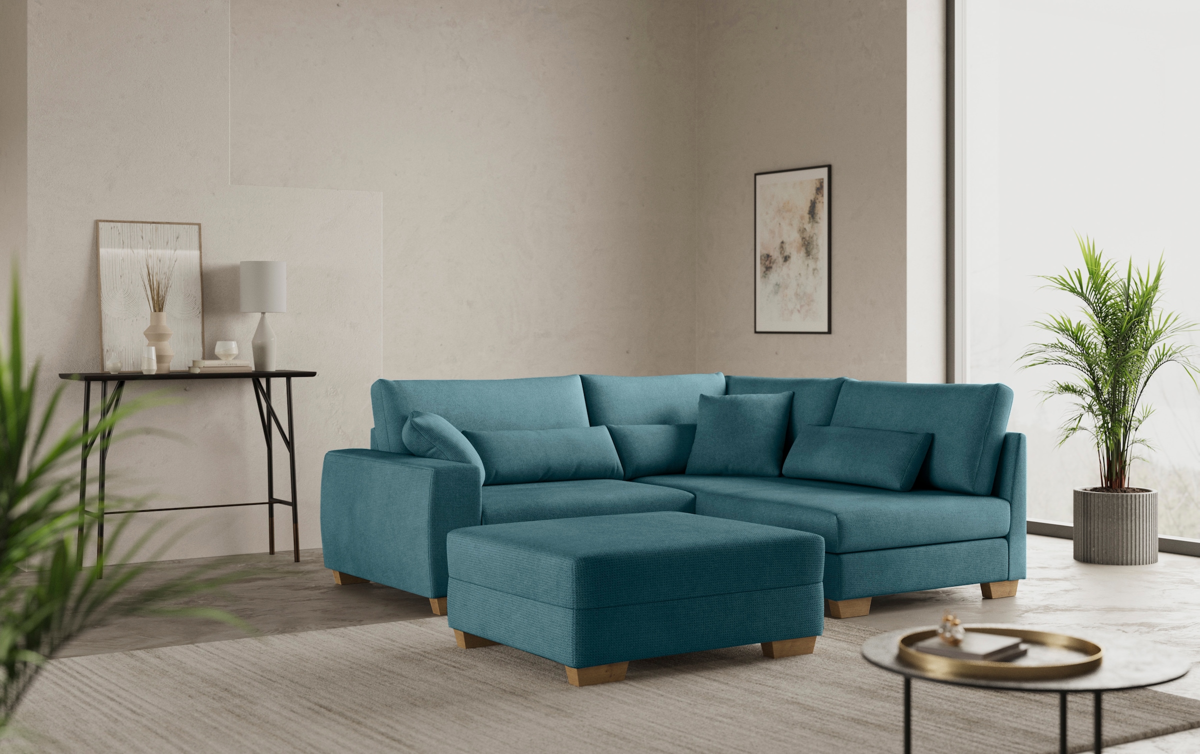 Mr. Couch Hocker »Helena«, Mit DuraSpring-Taschenfederkern, bis 140 kg belastbar