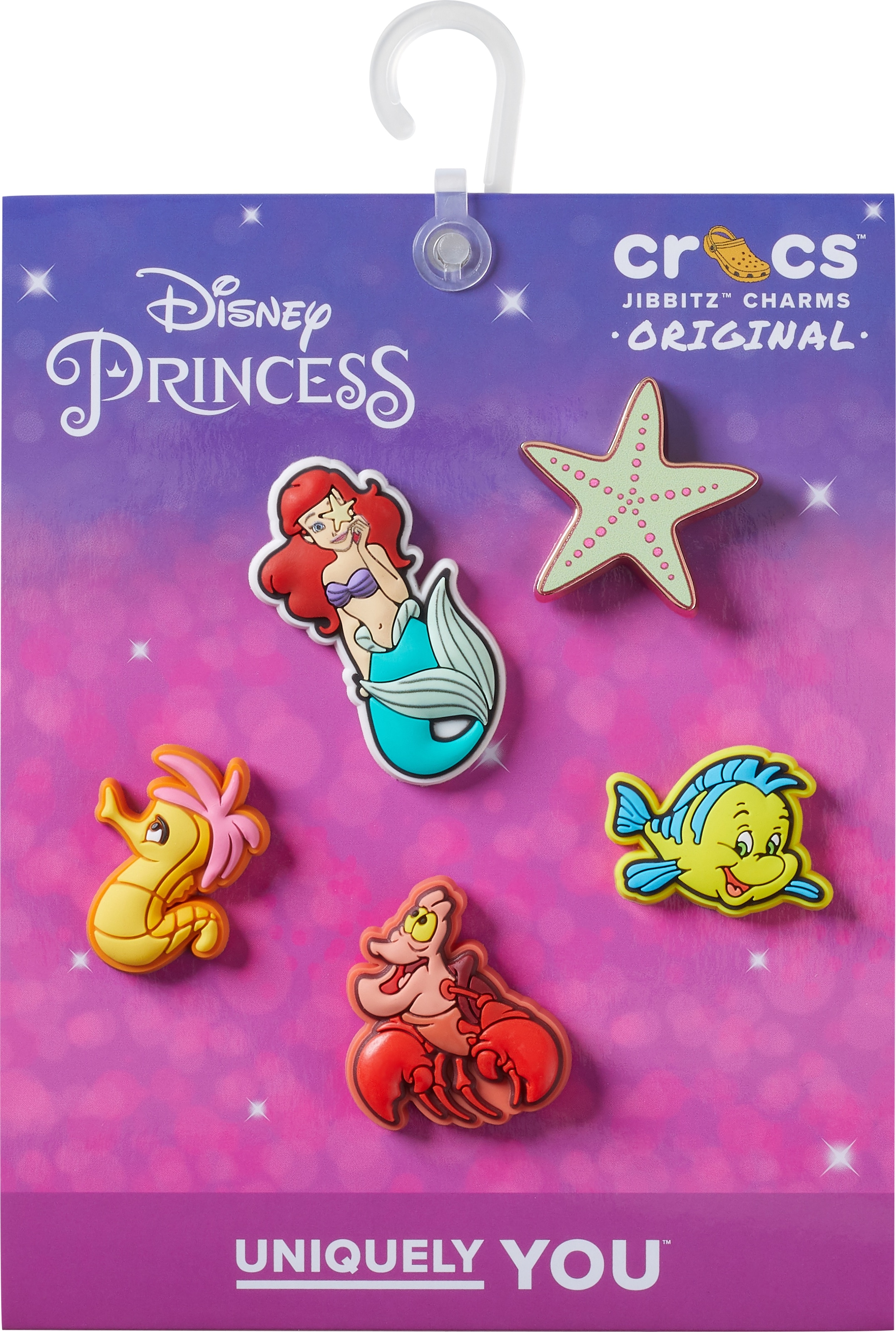 Crocs Schuhanstecker »Jibbitz™ Princess Arielle Disney«, (Set, 5 tlg., Kein Spielzeug. Nicht für Kinder unter 3 Jahren geeignet), Schuhanstecker für kleine Meerjungfrauen