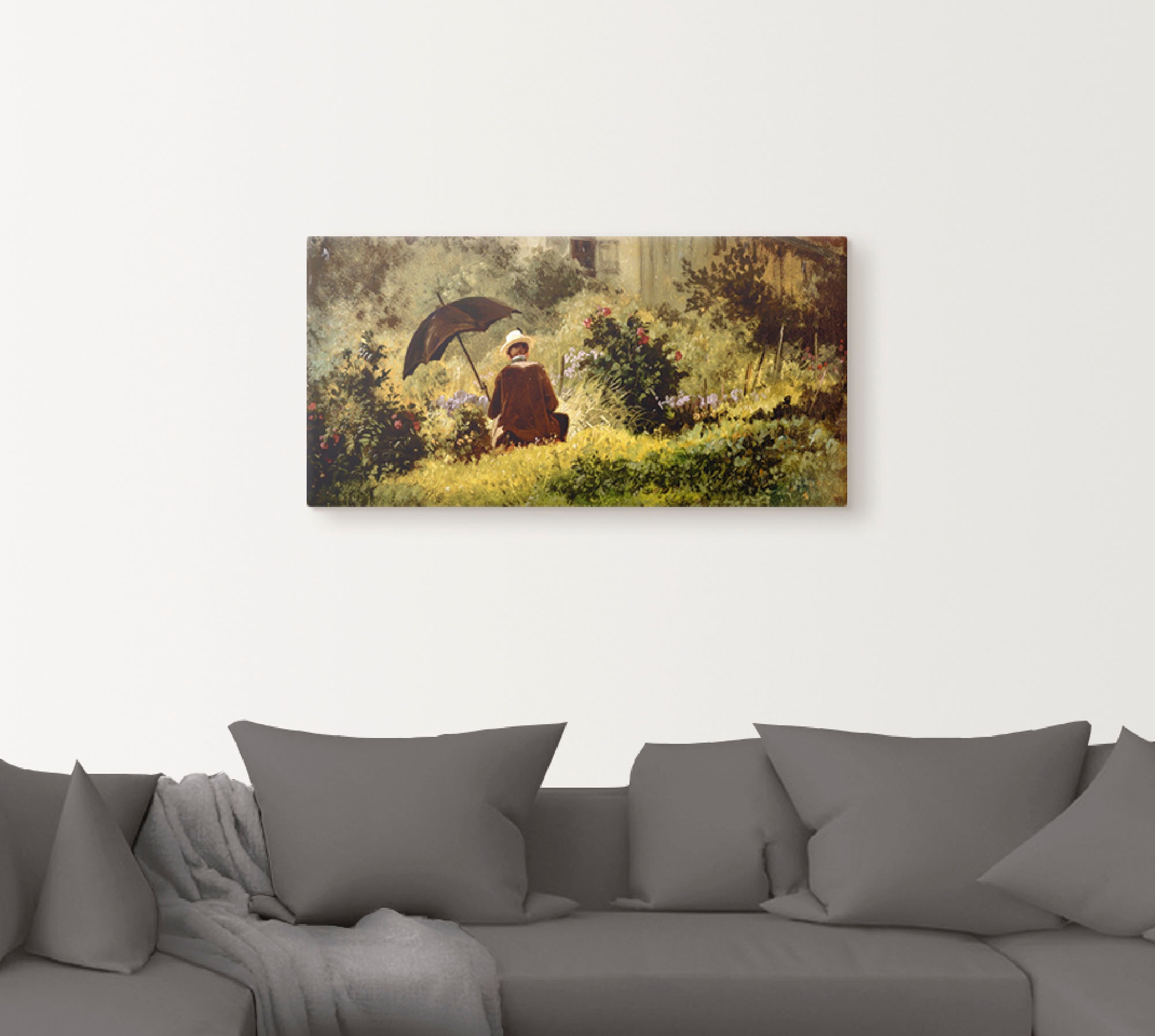 Thumbnail - Artland Leinwandbild "Der Maler im Garten", Mann, (1 St.), auf Keilrahmen gespannt