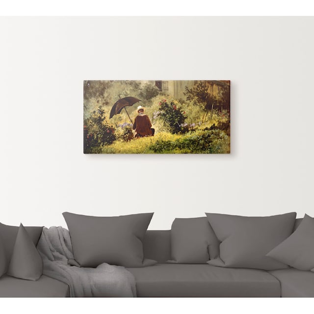 Artland Wandbild »Der Maler im Garten«, Mann, (1 St.), als Leinwandbild,  Wandaufkleber oder Poster in versch. Größen kaufen | BAUR