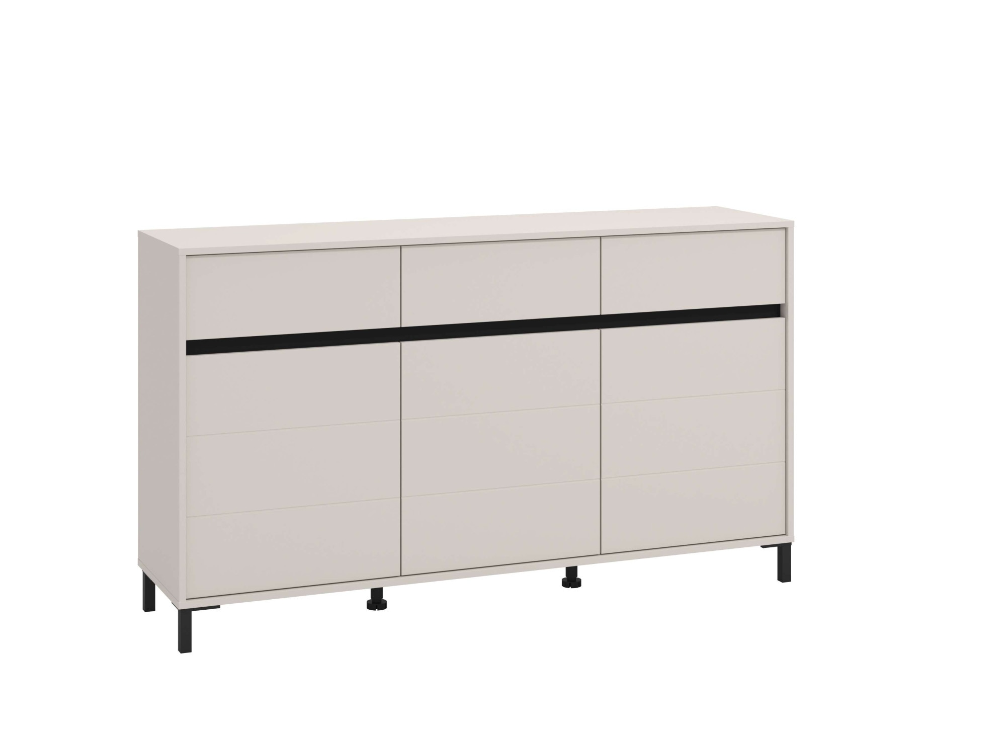 Home affaire Sideboard "Marron, Kommode, vielseitig einsetzbar" Breite 157 cm, mit 3 Schubladen, hinter je Tür 2 Fächer