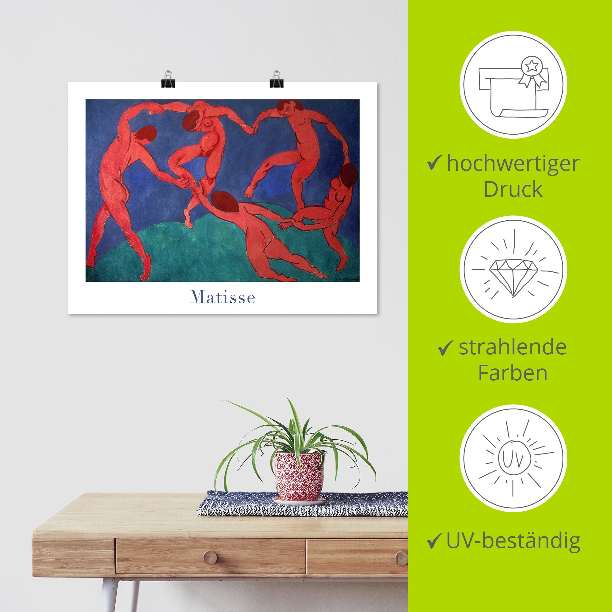 Artland Wandbild »Der Tanz. 1909-10« 1 Stk. tlg. als Alubild, Leinwandbild, Poster, Wandaufkleber in verschied. Größen