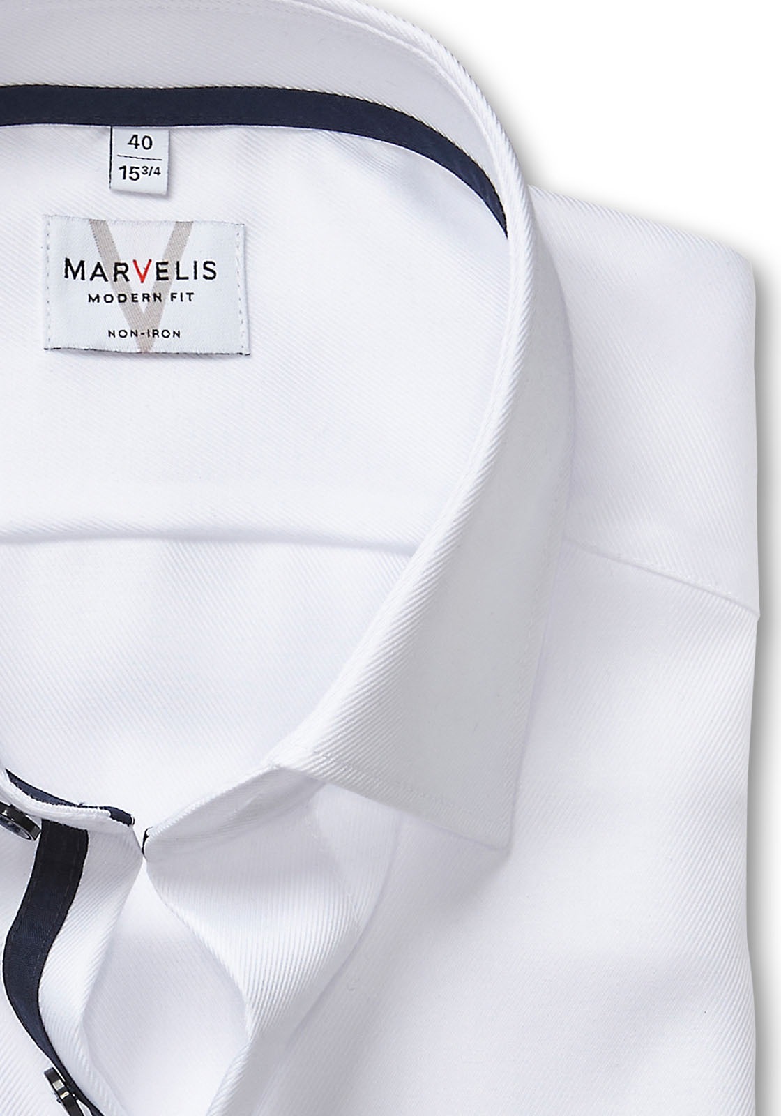 MARVELIS Langarmhemd Businesshemd, New-Kentkragen, modern fit