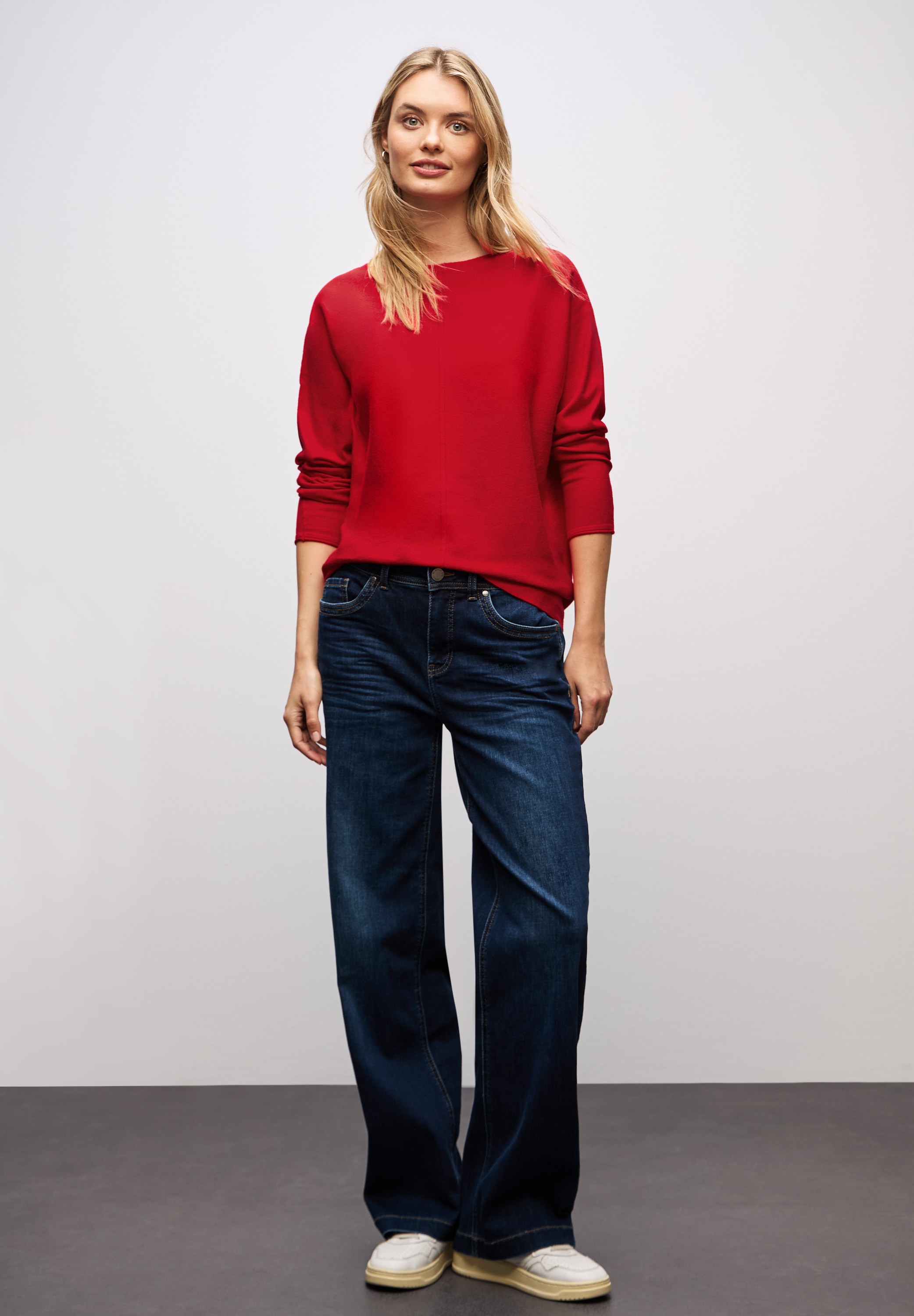 STREET ONE Strickpullover Dolman, mit U-Boot-Ausschnitt